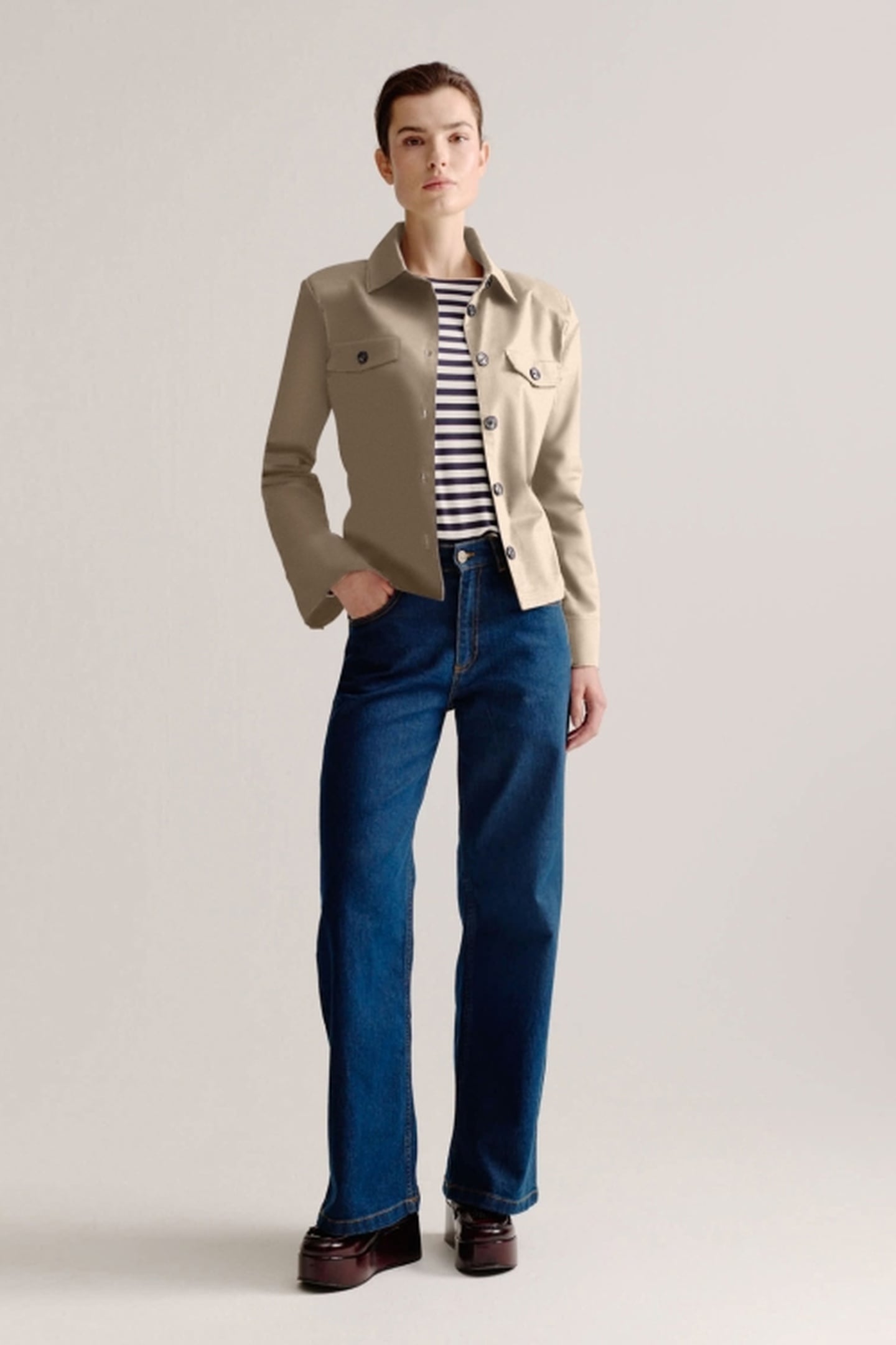 LOBKE JACKET LIGHT KHAKI 2