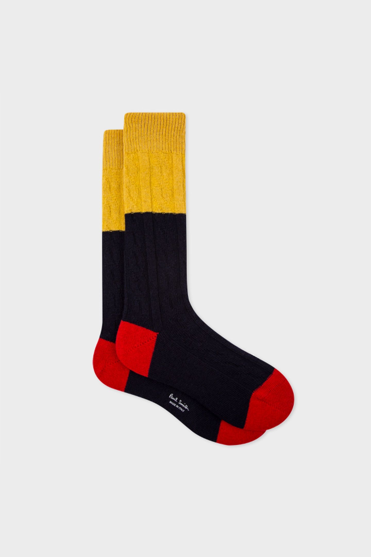 MEN SOCK ALBERT CABLE NAVY 4