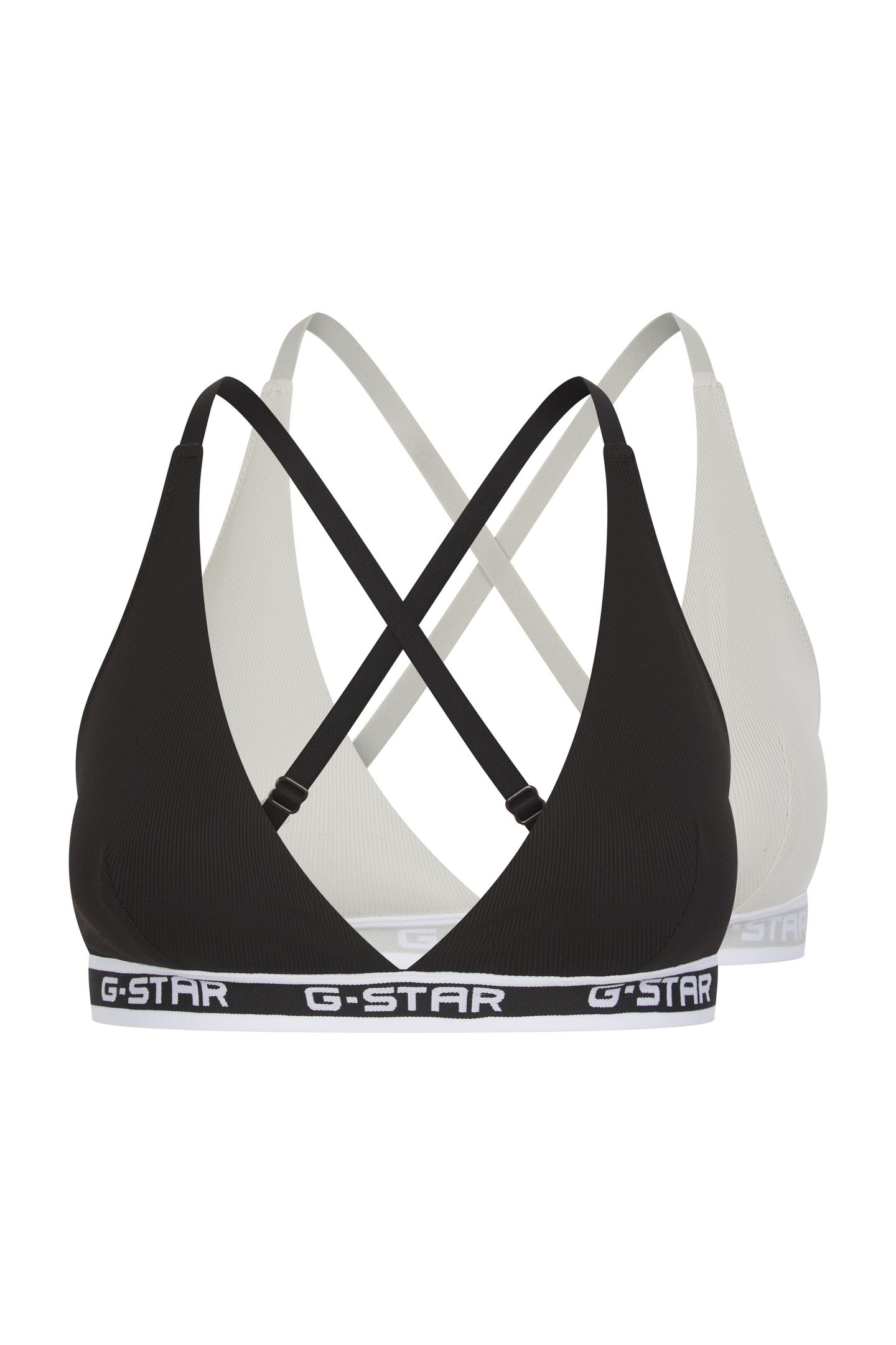 UNDERWEAR AQUAMARINE 2 PACK MULTI-WAY TRIANGLE BRALETTE BLAC 3