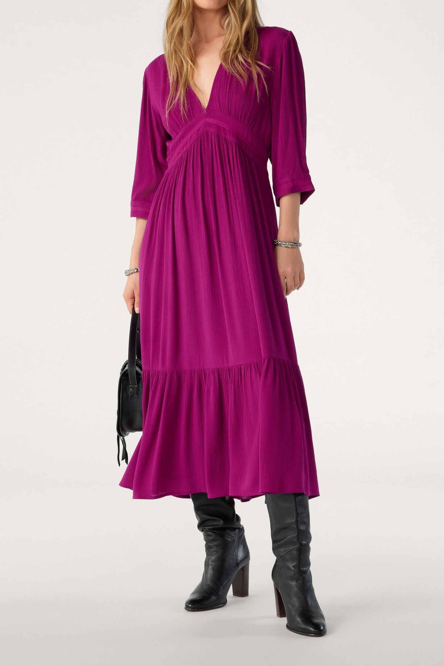 MID-LENGTH DRESS FUSHIA 1