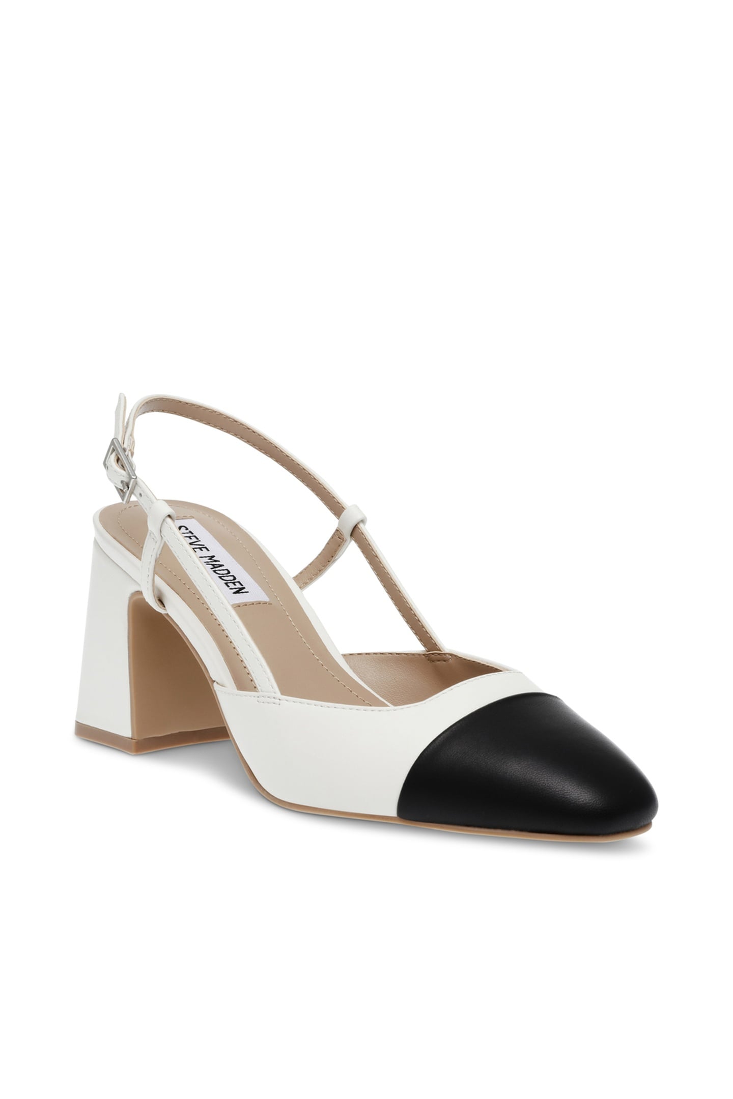 ZEINA PUMPS COCONUT MILK/BLACK 2