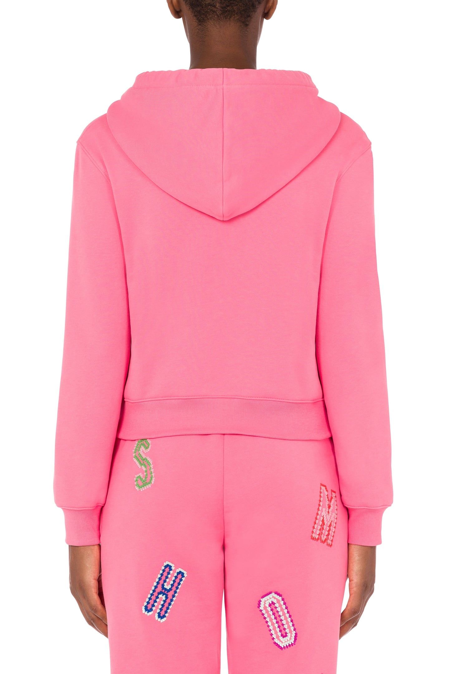 ORGANIC COTTON CROCHET LOGO SWEATSHIRT PINK 2