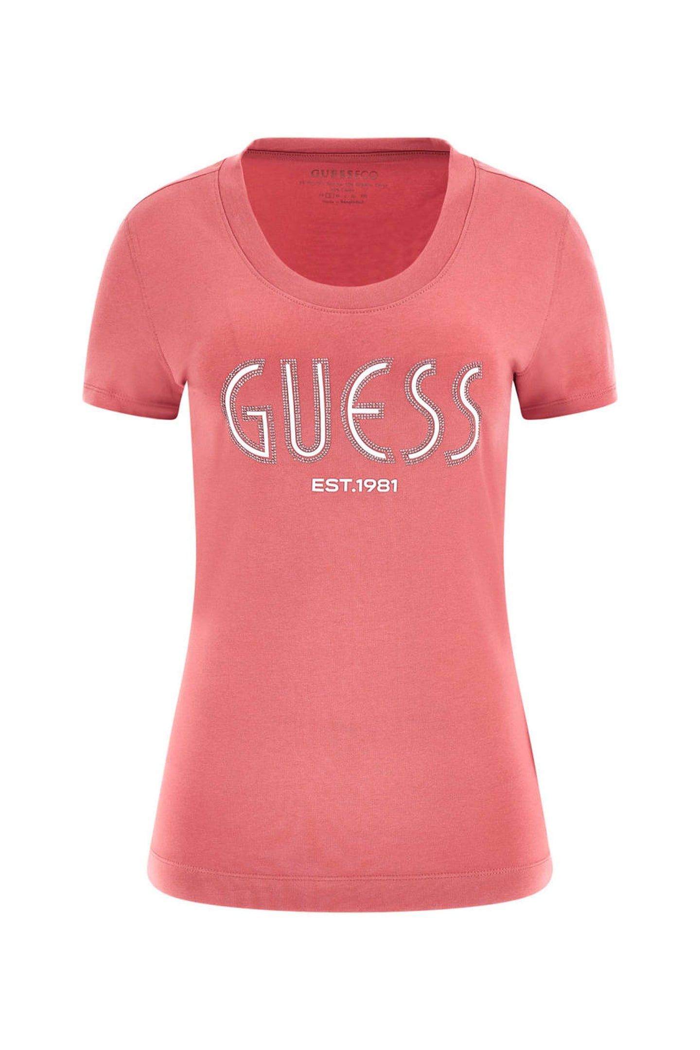 CN SS GUESS LOGO TEE REVIVAL ROSE 5