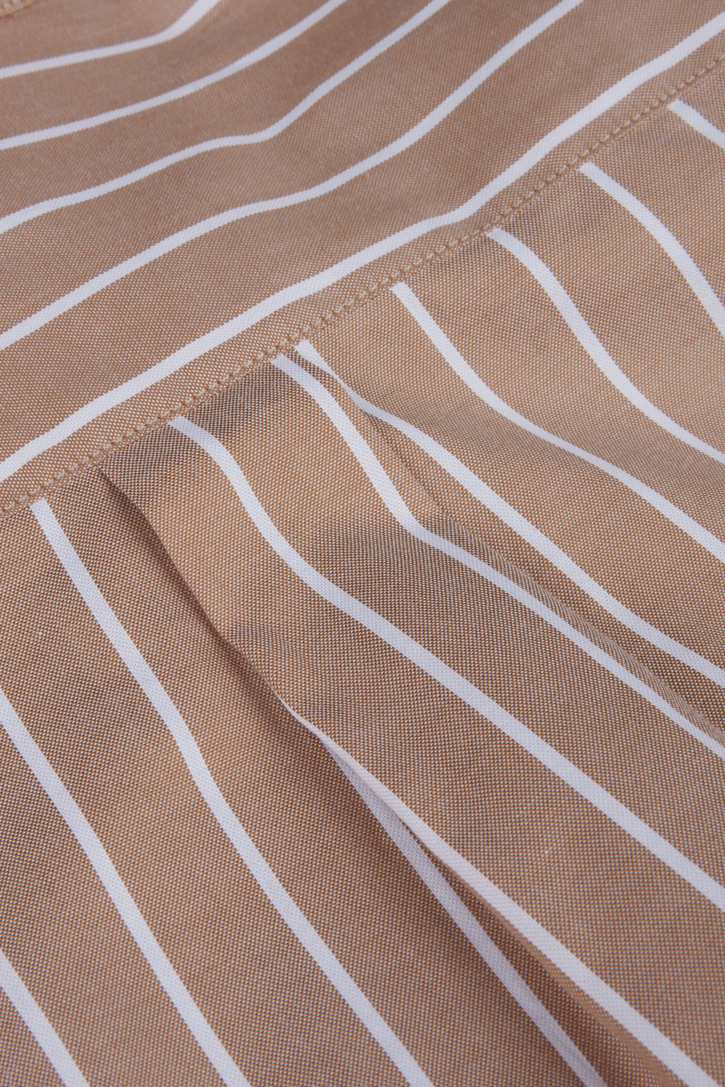 SIRI SHIRT LIGHT BROWN STRIPE 4