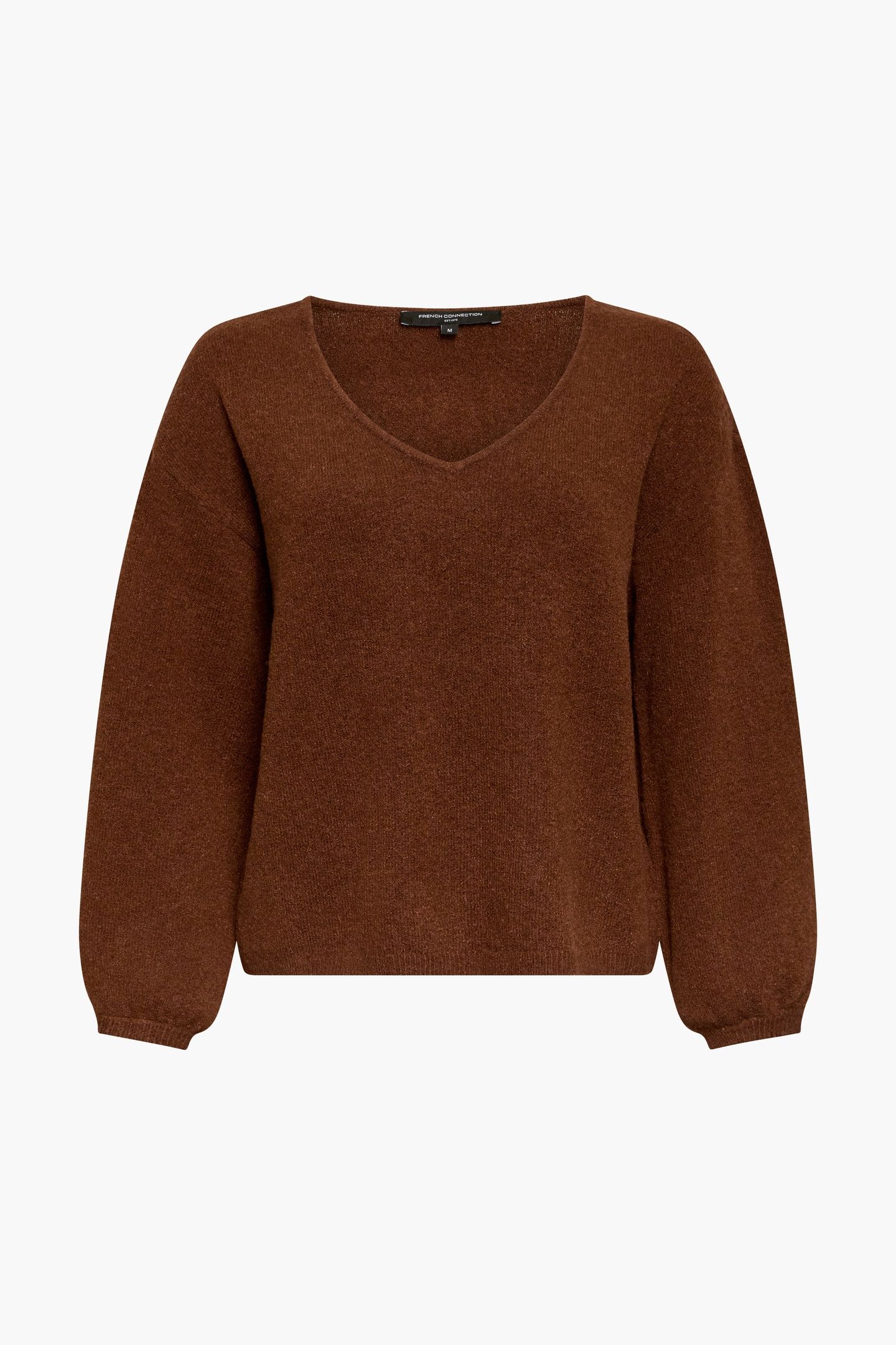 VHARI KNIT VNECK PULLOVER CHOCOLATE 3