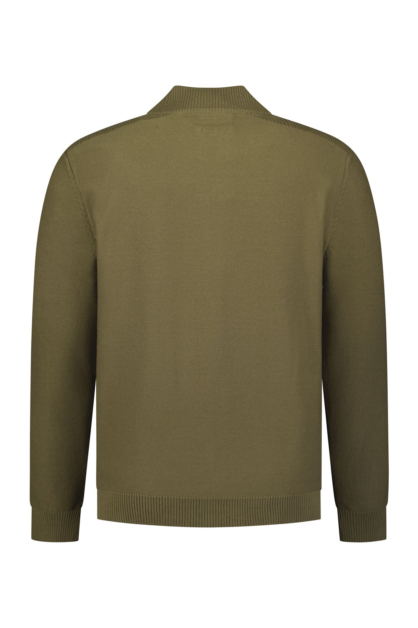 PULLOVER FULL ZIP SHOULDER DETAIL MOSS 2