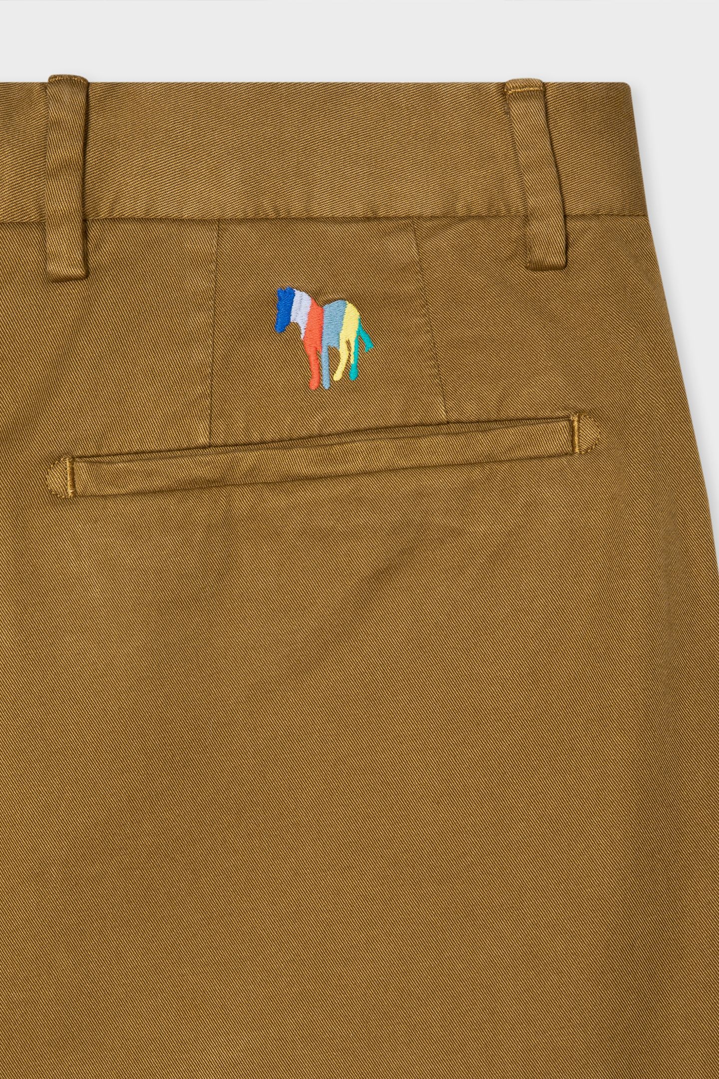 MENS MID FIT CHINO ZEBRA EMB KHAKI 2