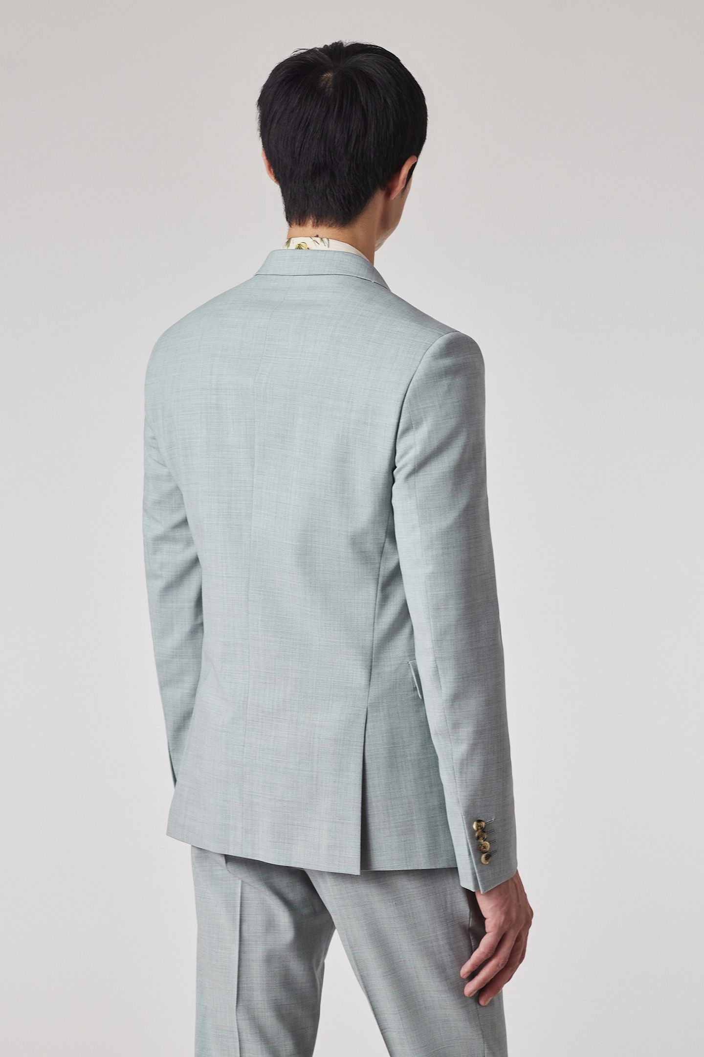 MENS SLIM FIT 2BTN SUIT LIGHT BLUE 6