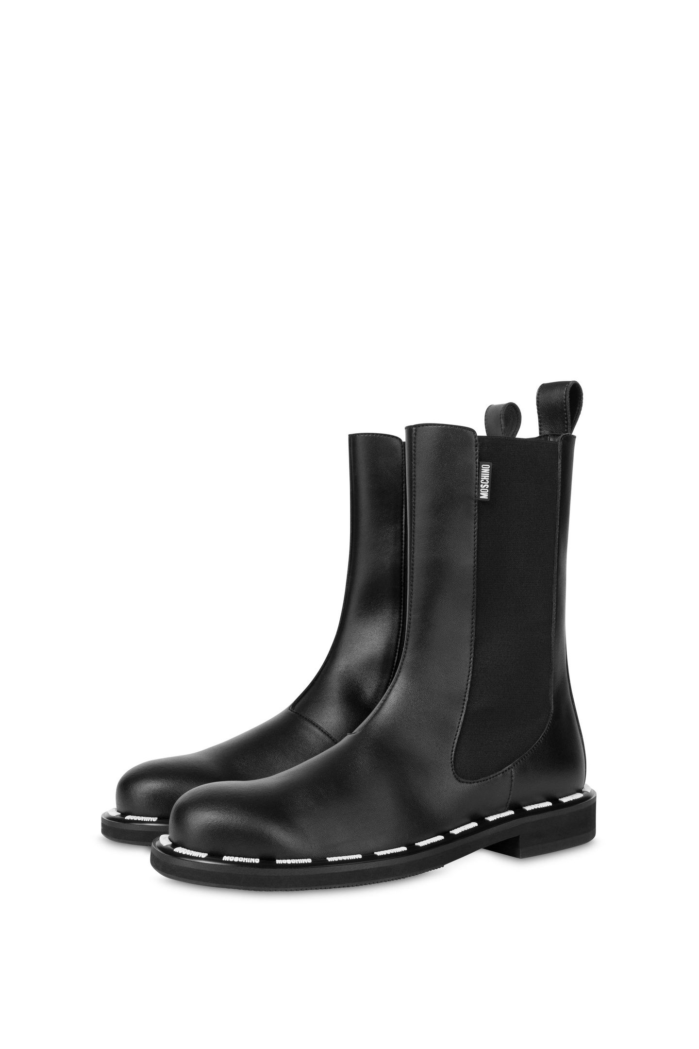 CHELSEA BOOTS MOSCHINO LABEL BLACK 2