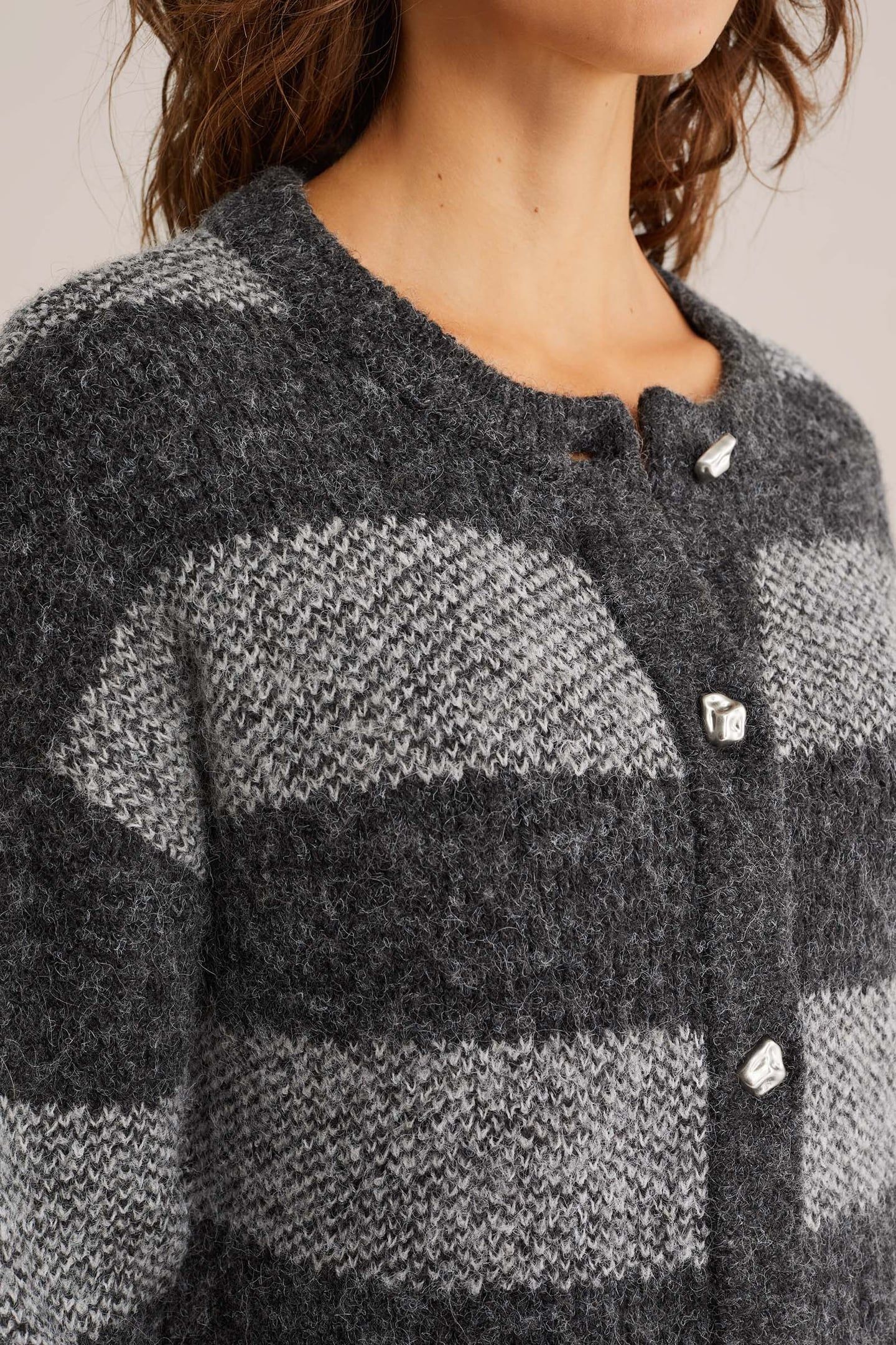 KNITTED CARDIGAN DARK GREY 5