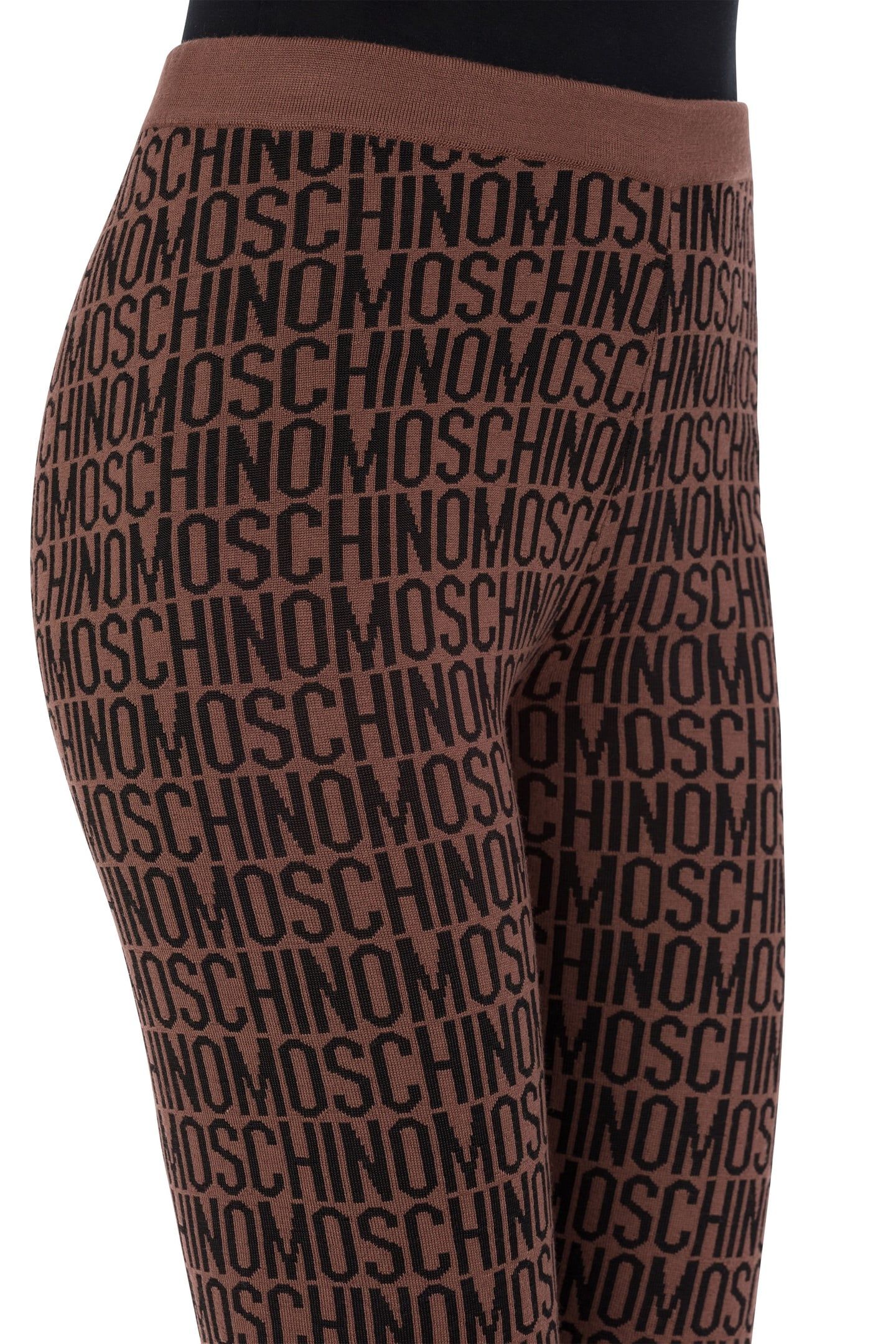 ALLOVER LOGO WOOL LEGGINGS BROWN 4