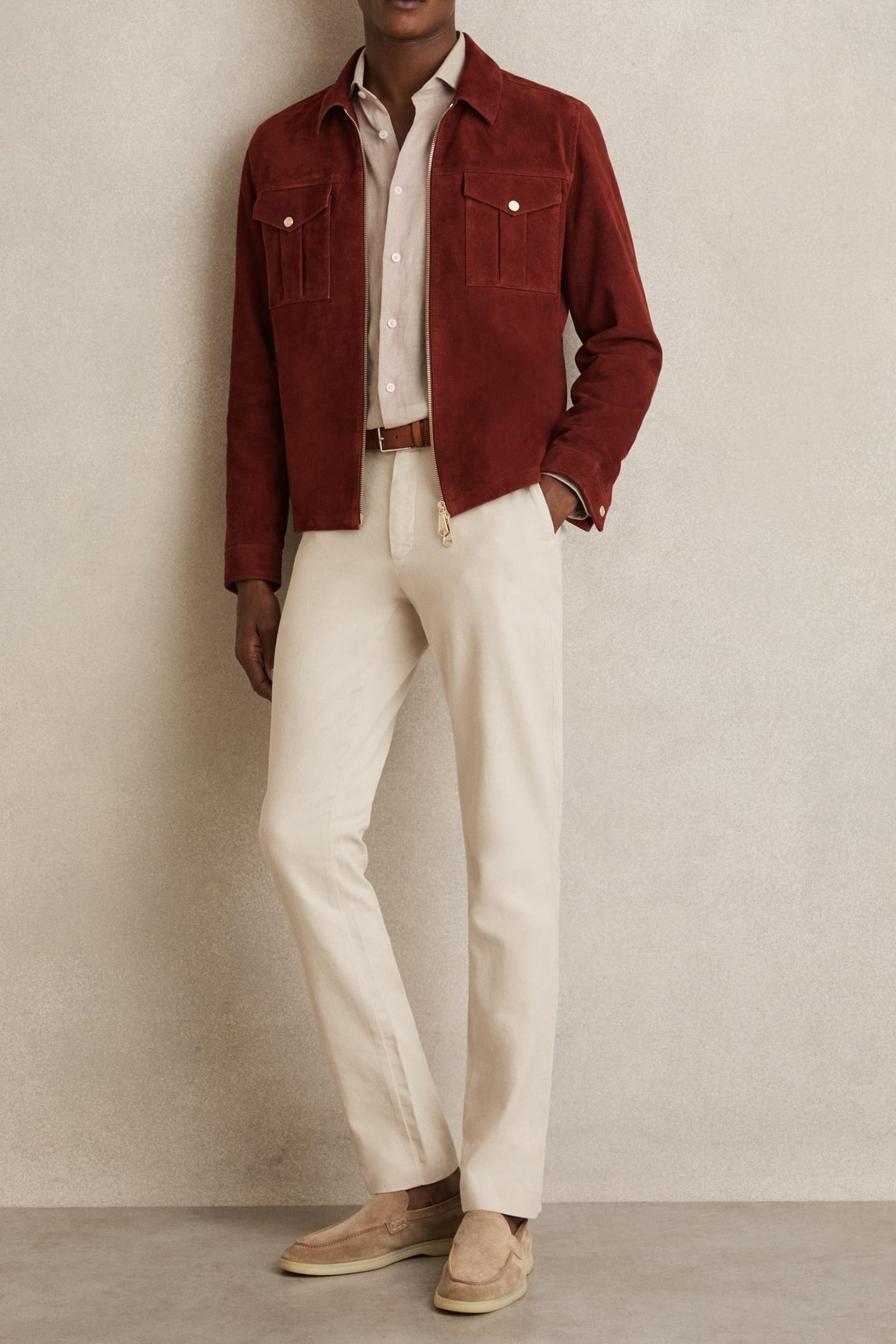 PIQUE CHINO TROUSER OFF WHITE 3