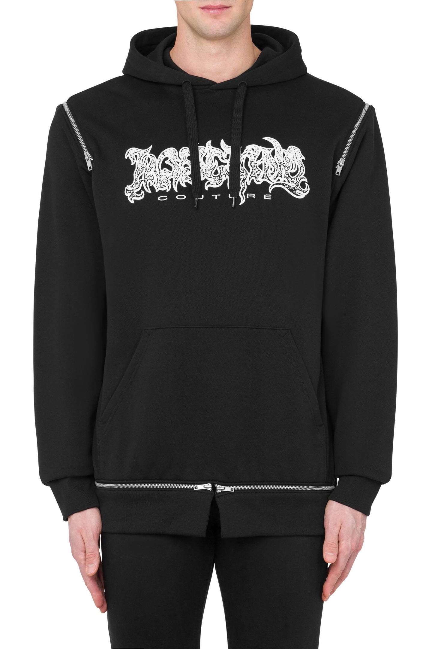 NEW WAVE LOGO ORGANIC COTTON SWEATSHIRT BLACK 1
