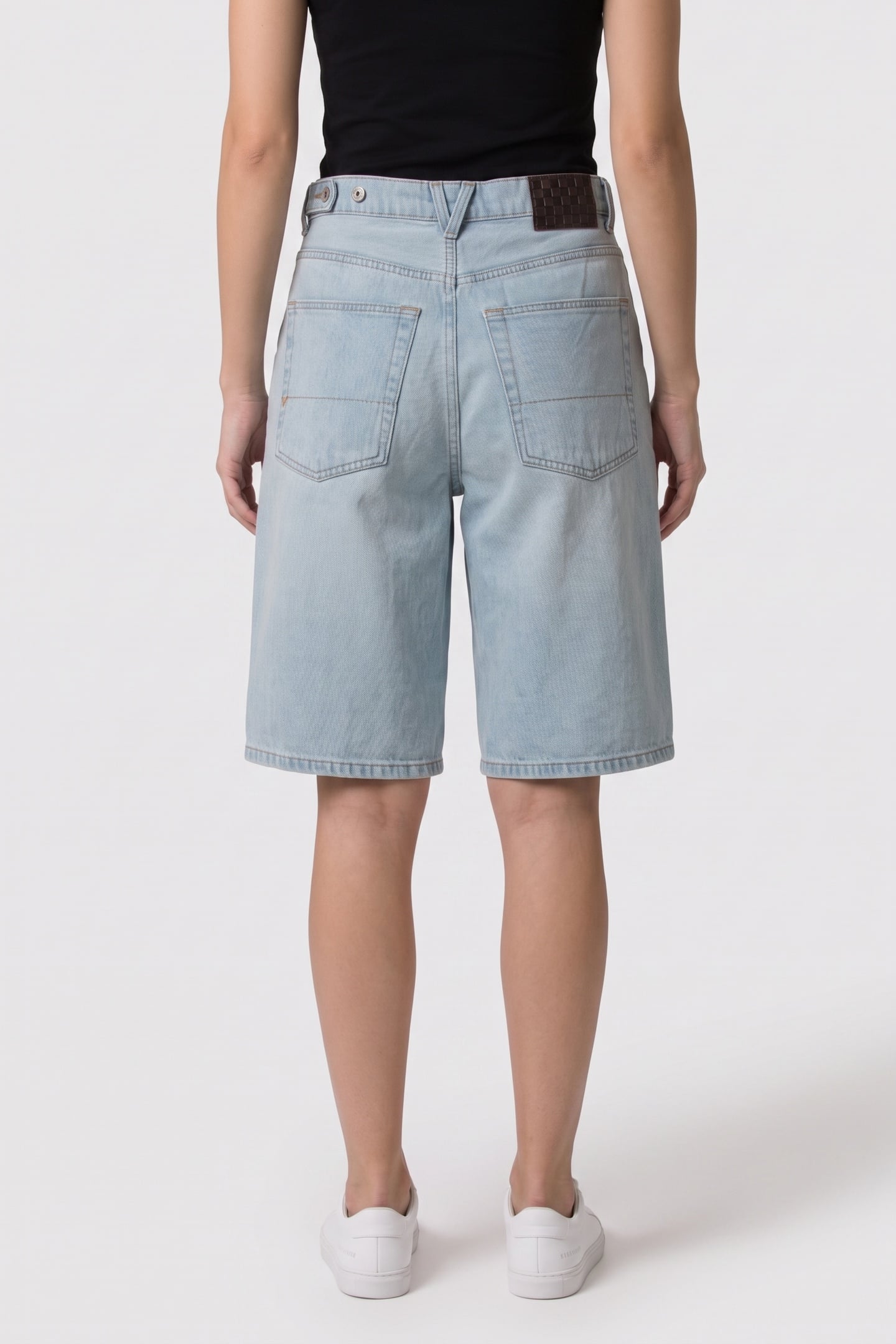 CINCHED CHECK 5 BAGGY SHORTS GREY 2