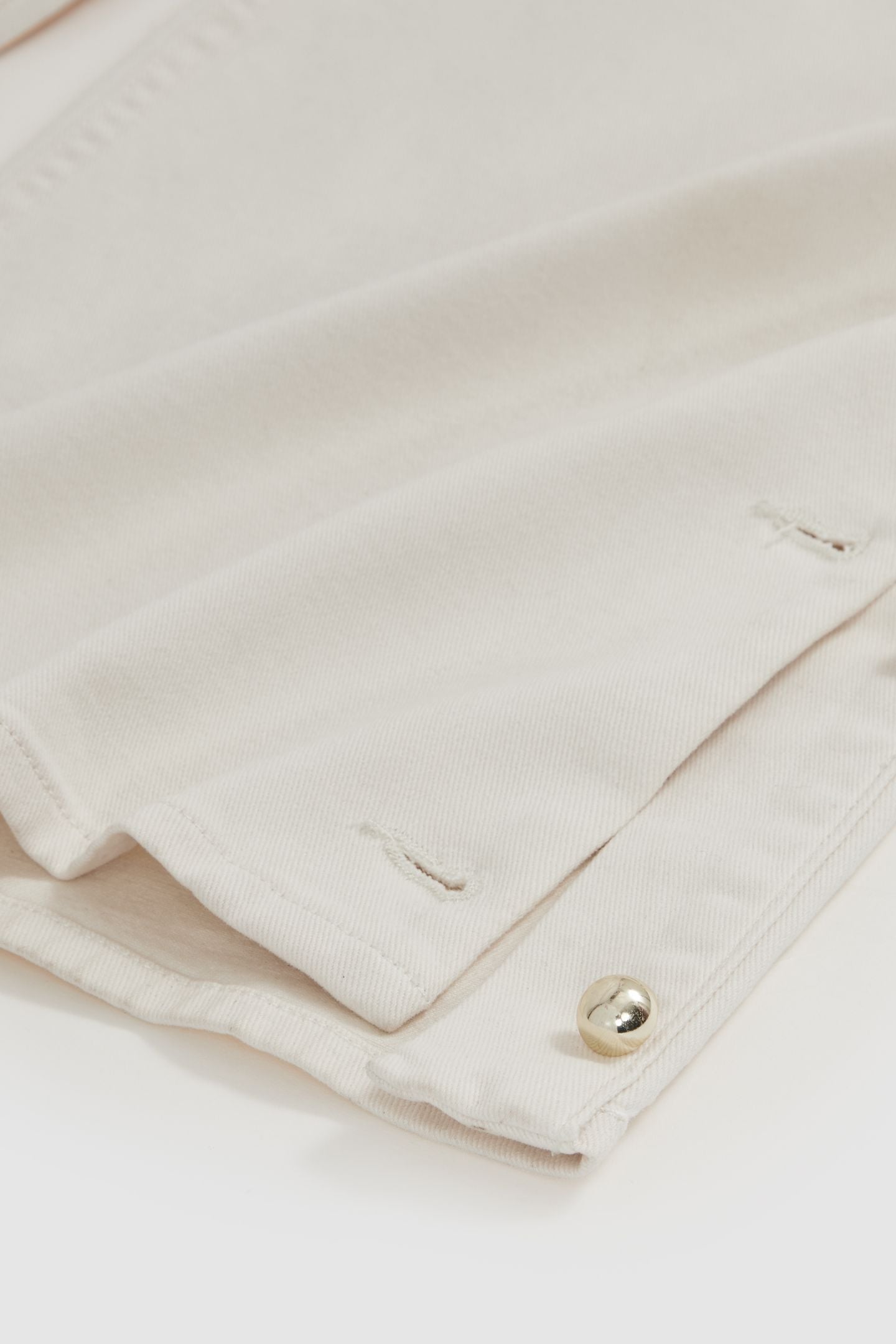 WIDE SIDE DETAIL JEAN CREAM 5