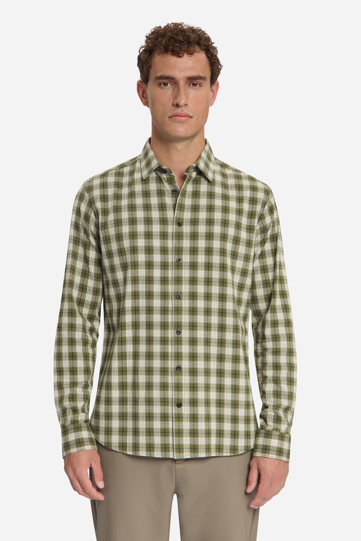 SHIRT YARN DYED CHECK MOSS 3