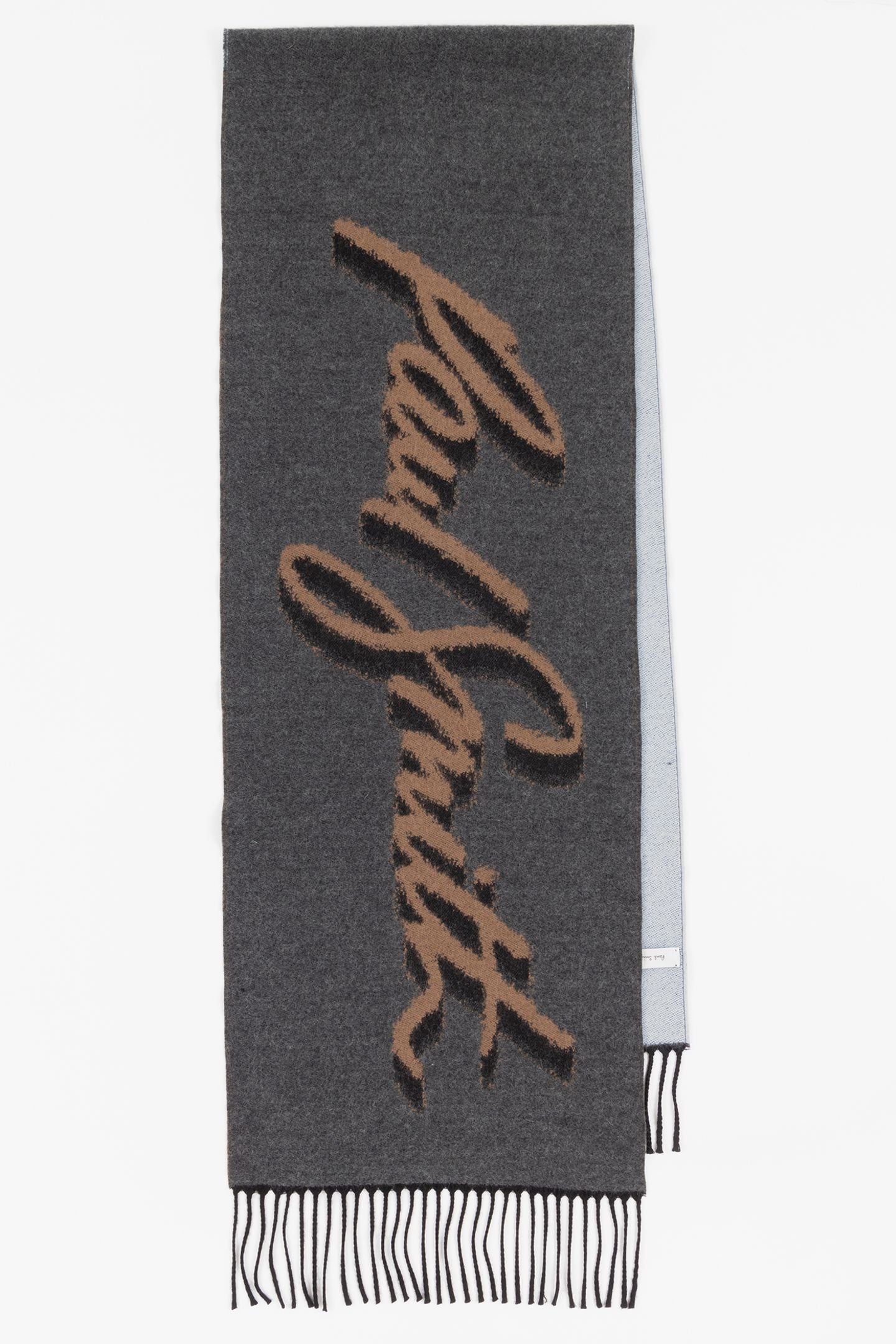MEN SCARF LOGO COL BLOCK SLATE 1