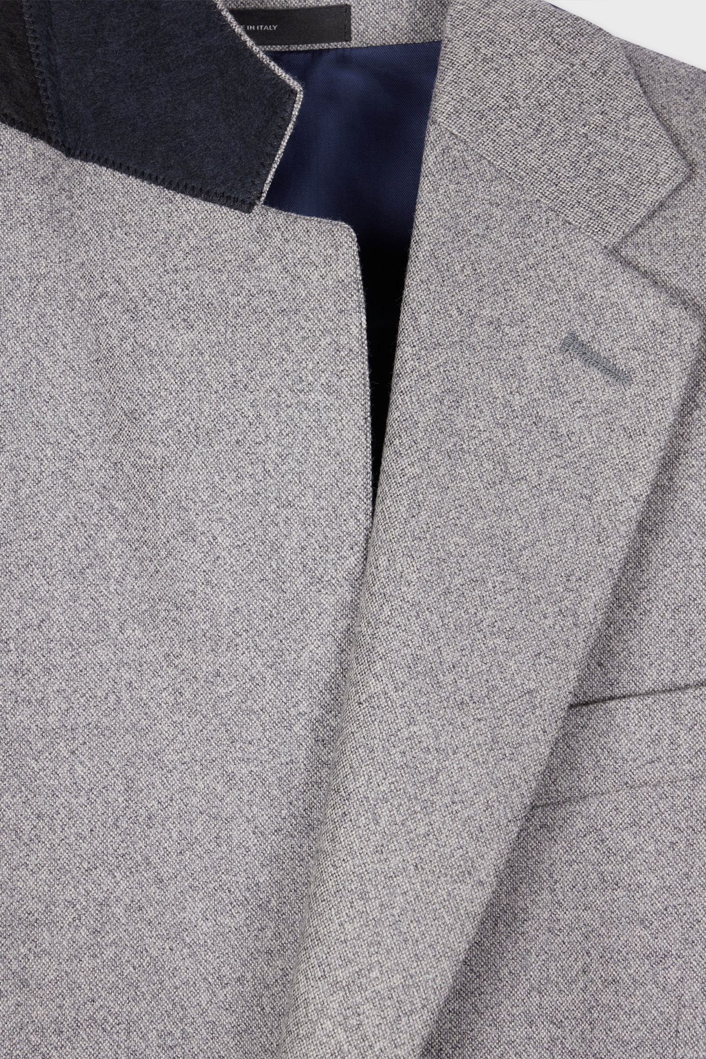 MENS TAILORED FIT 2 BUTTON JACKET GREY MELANGE 10