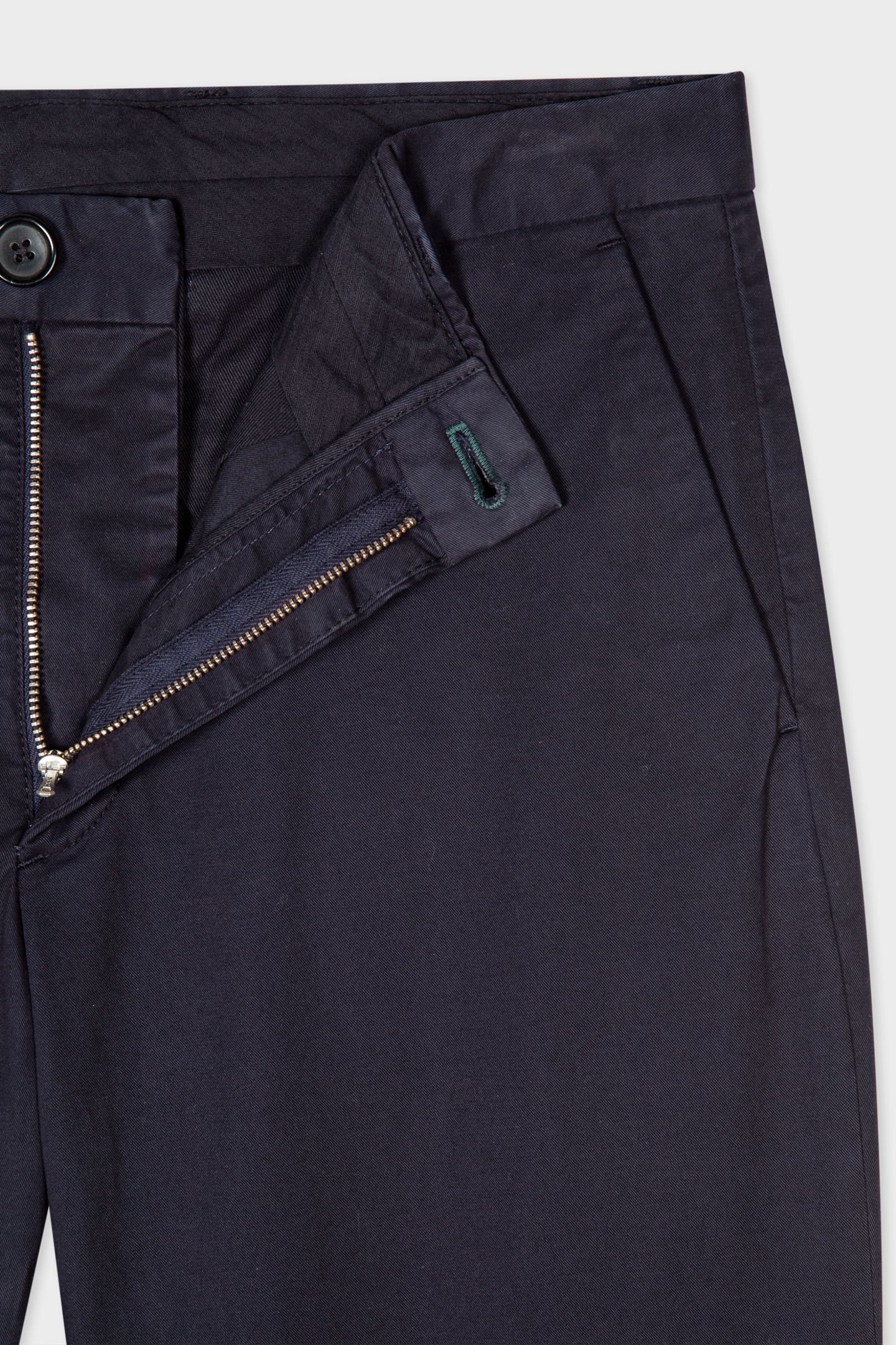 MENS MID FIT CLEAN CHINO ZEBRA EMB VERY DARK NAVY 8