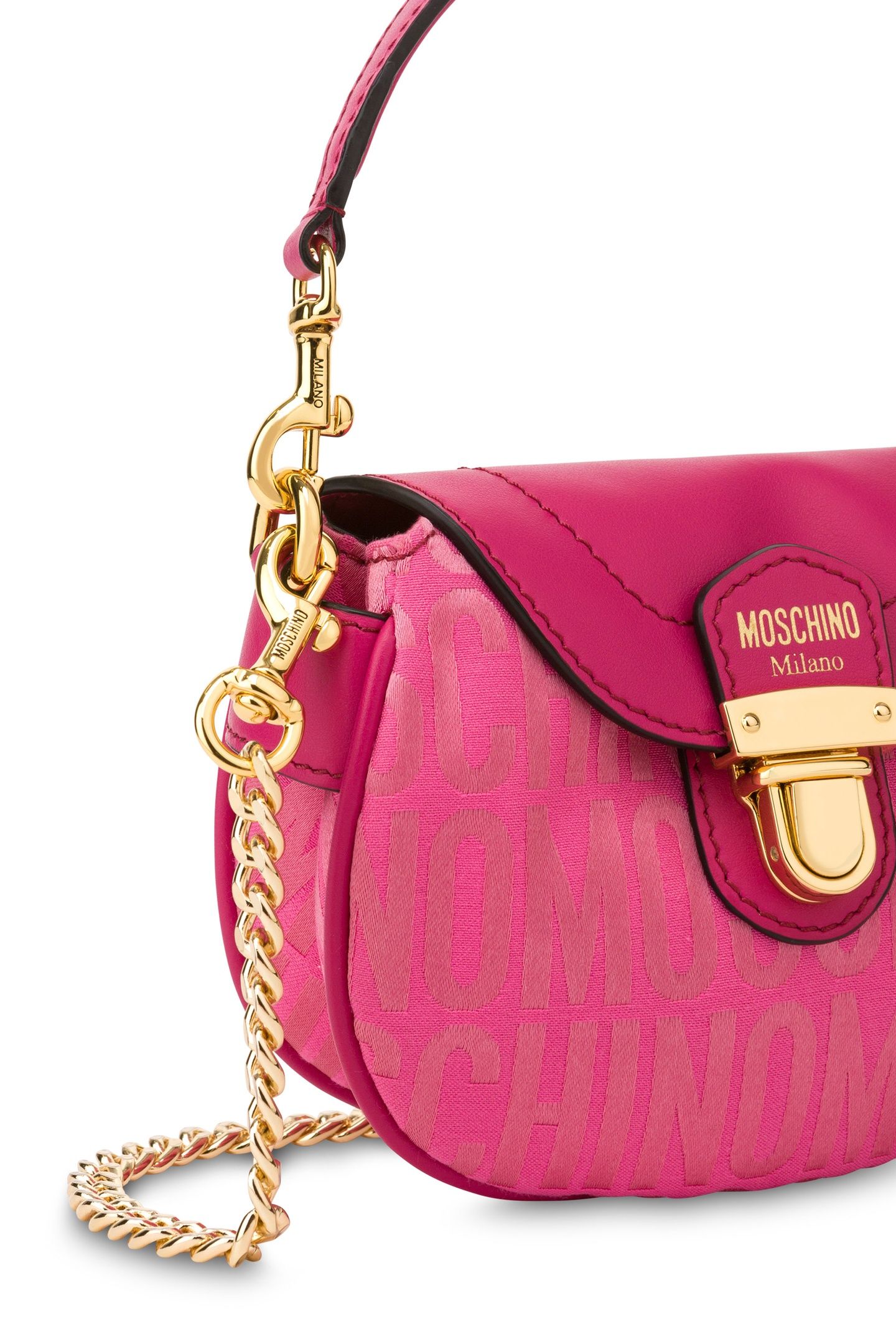 SMALL ALLOVER LOGO HANDBAG PINK 4