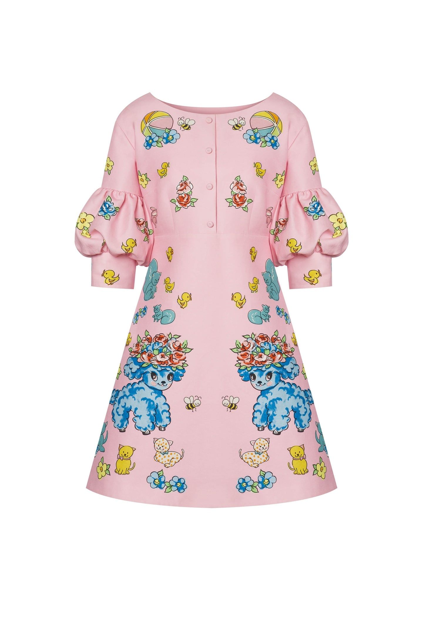 CALICO ANIMALS DUCHESSE DRESS PINK 3