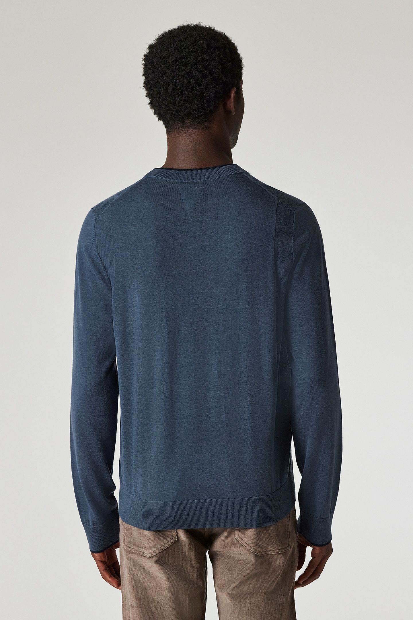 MENS SWEATER CREW NECK SLATE 3