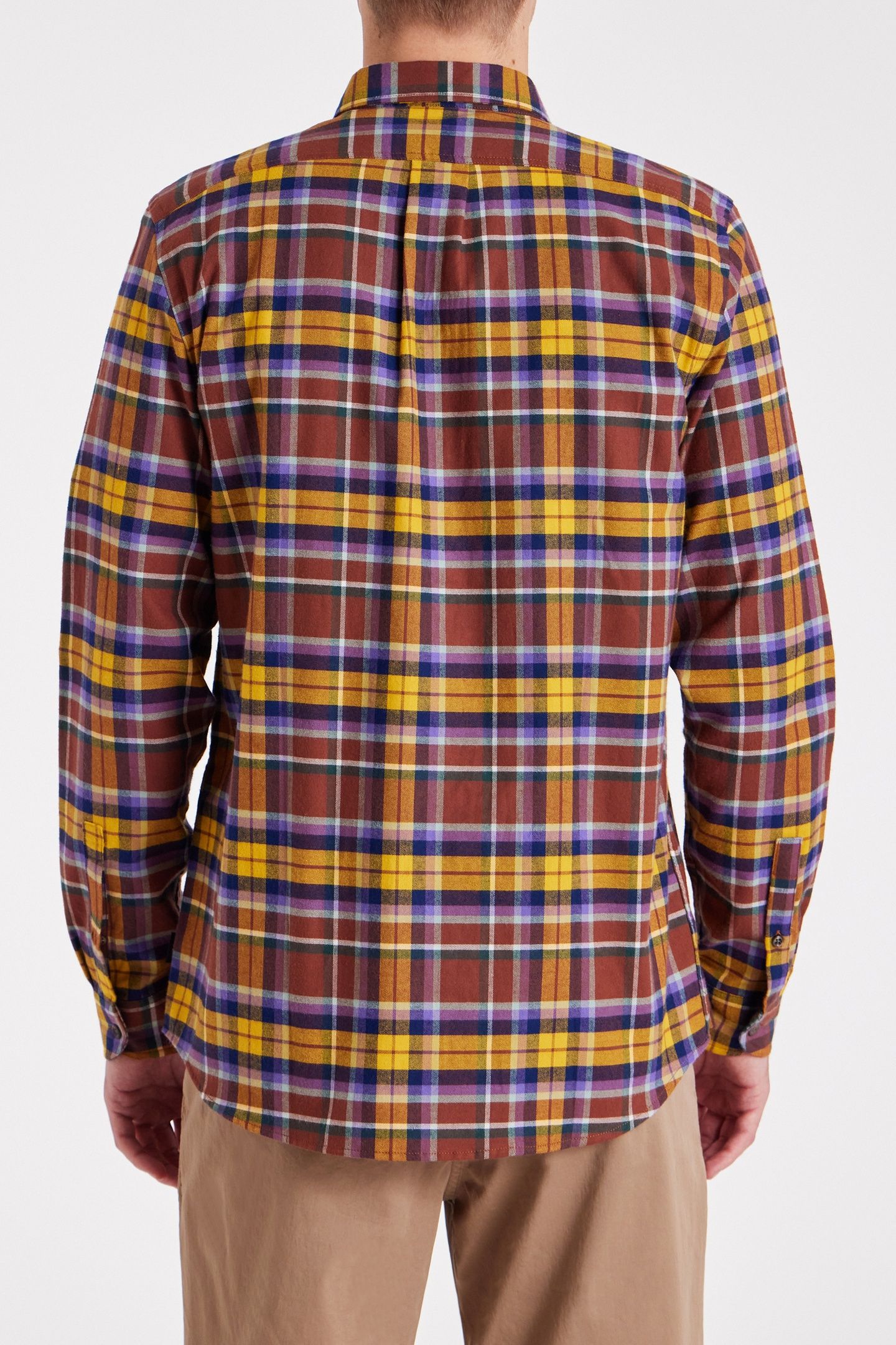 MENS LS REG FIT SHIRT PKTS BD CHOCOLATE 2