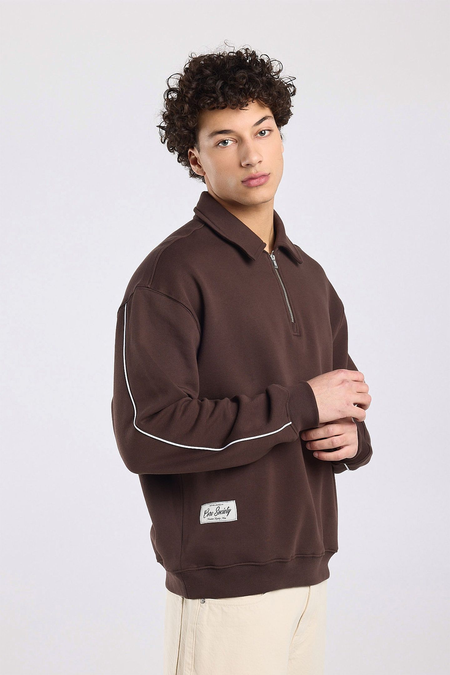 SOOD HALF ZIP MUD 3