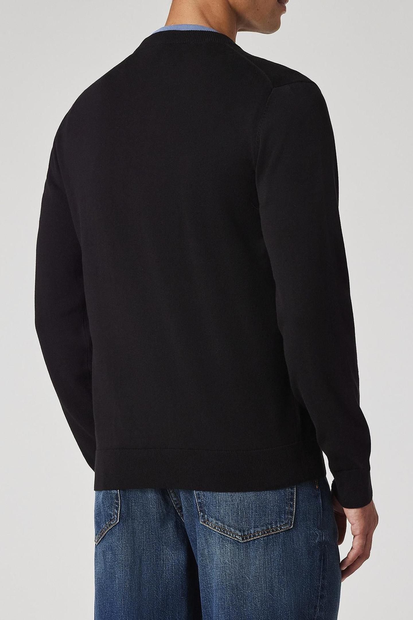 MENS SWEATER CREW NECK ZEB BAD BLACK 4