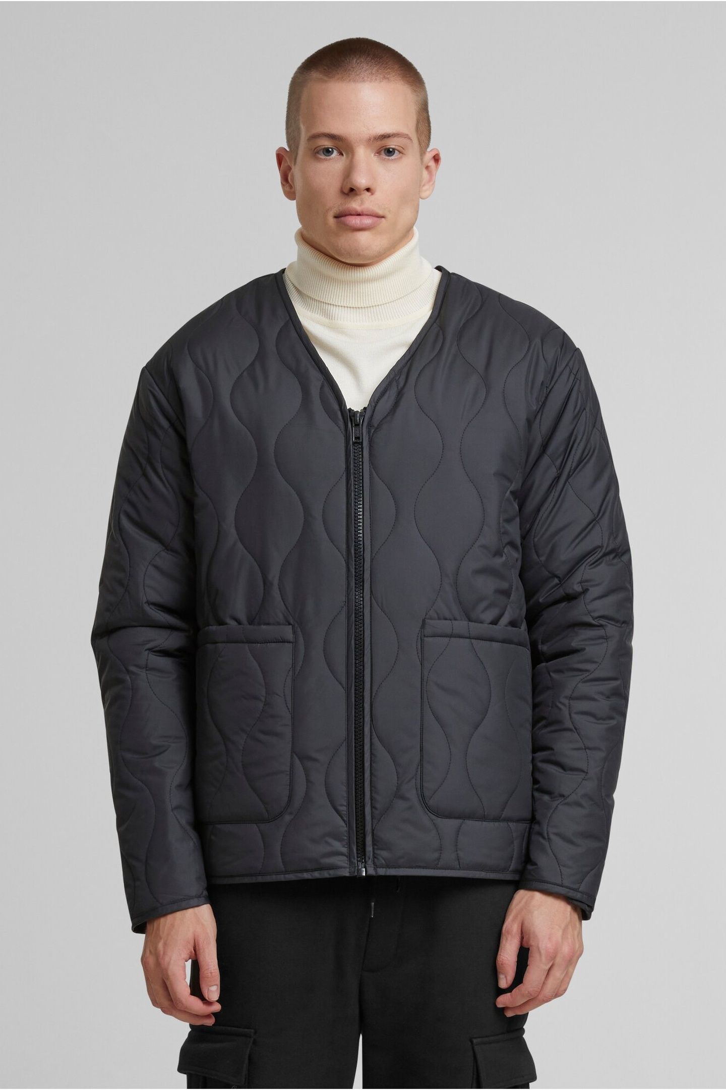PADDED QUILTING JACKET BLACK 1