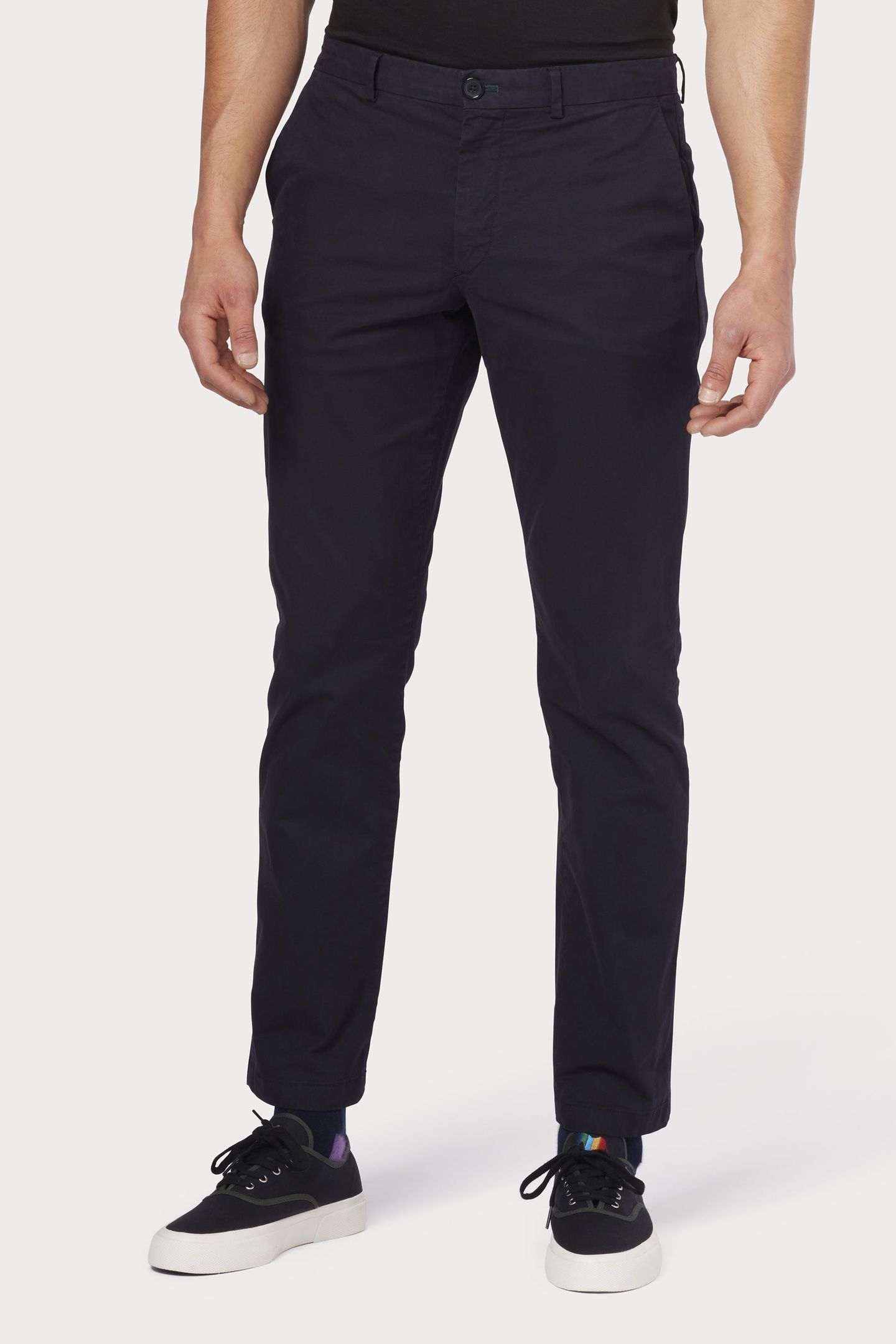 MENS MID FIT CLEAN CHINO ZEBRA EMB VERY DARK NAVY 3
