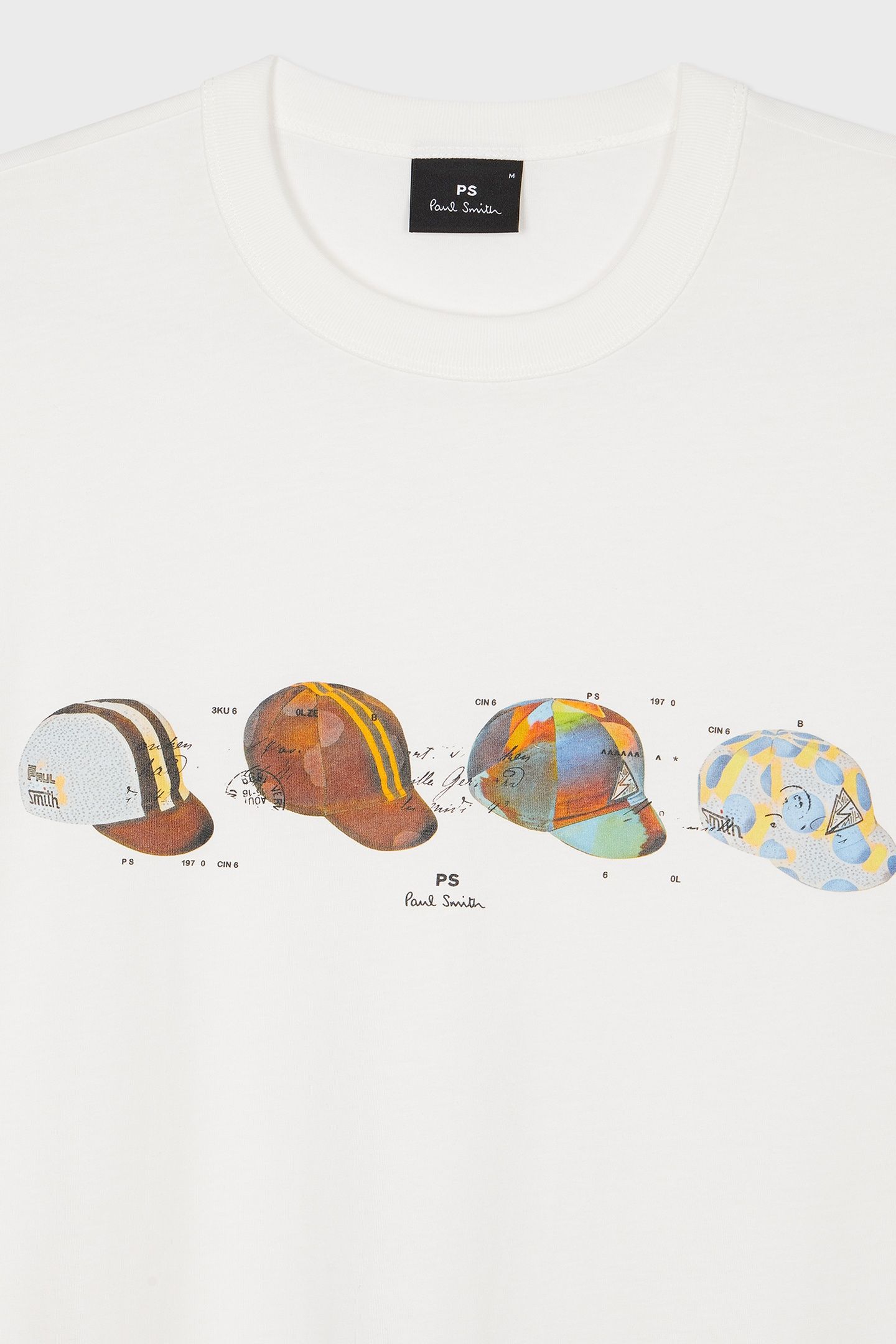 MENS SS TSHIRT CYCLING CAPS OFF WHITE 6
