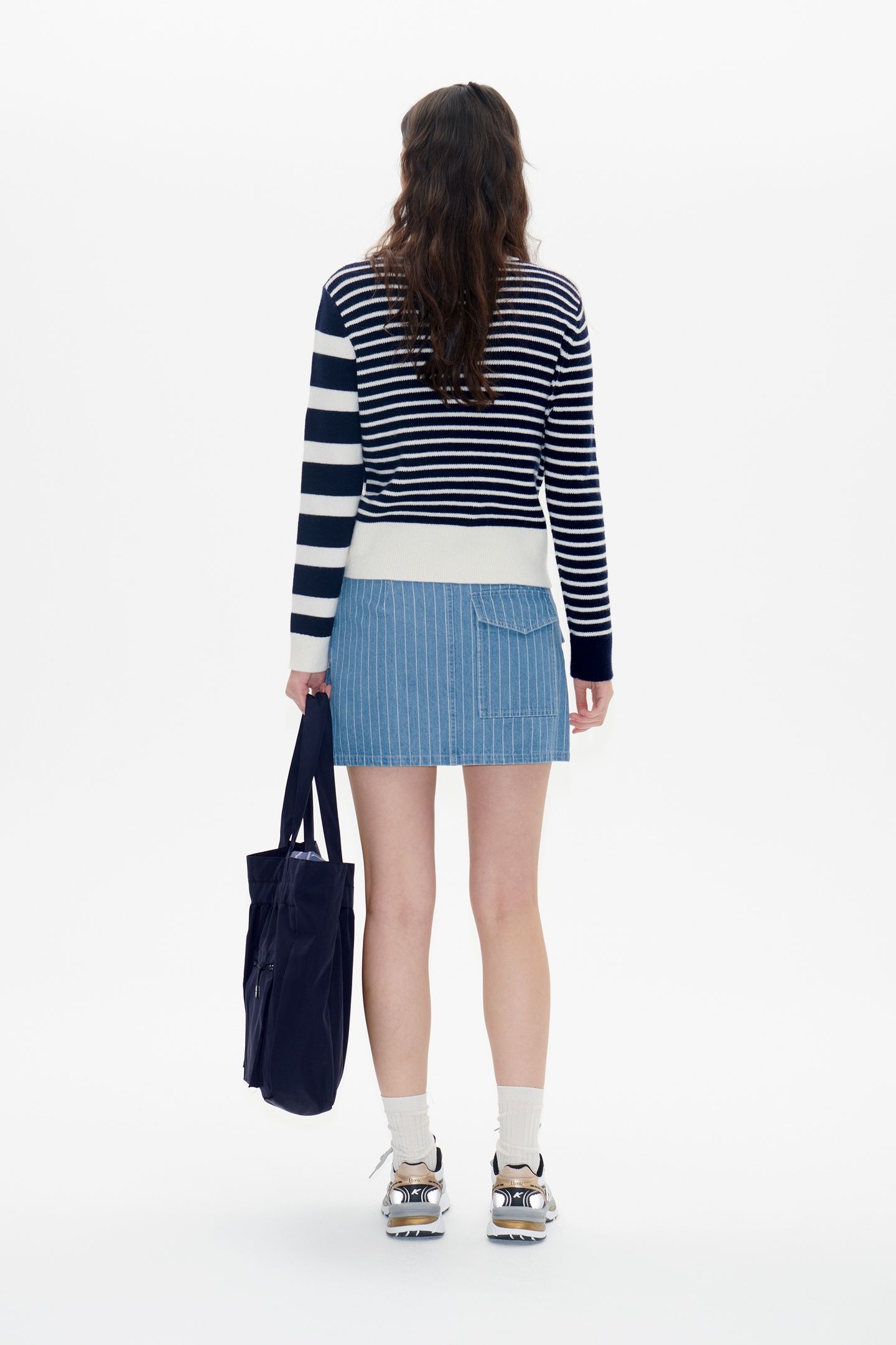 CENTA SWEATER NAVY CREME 2