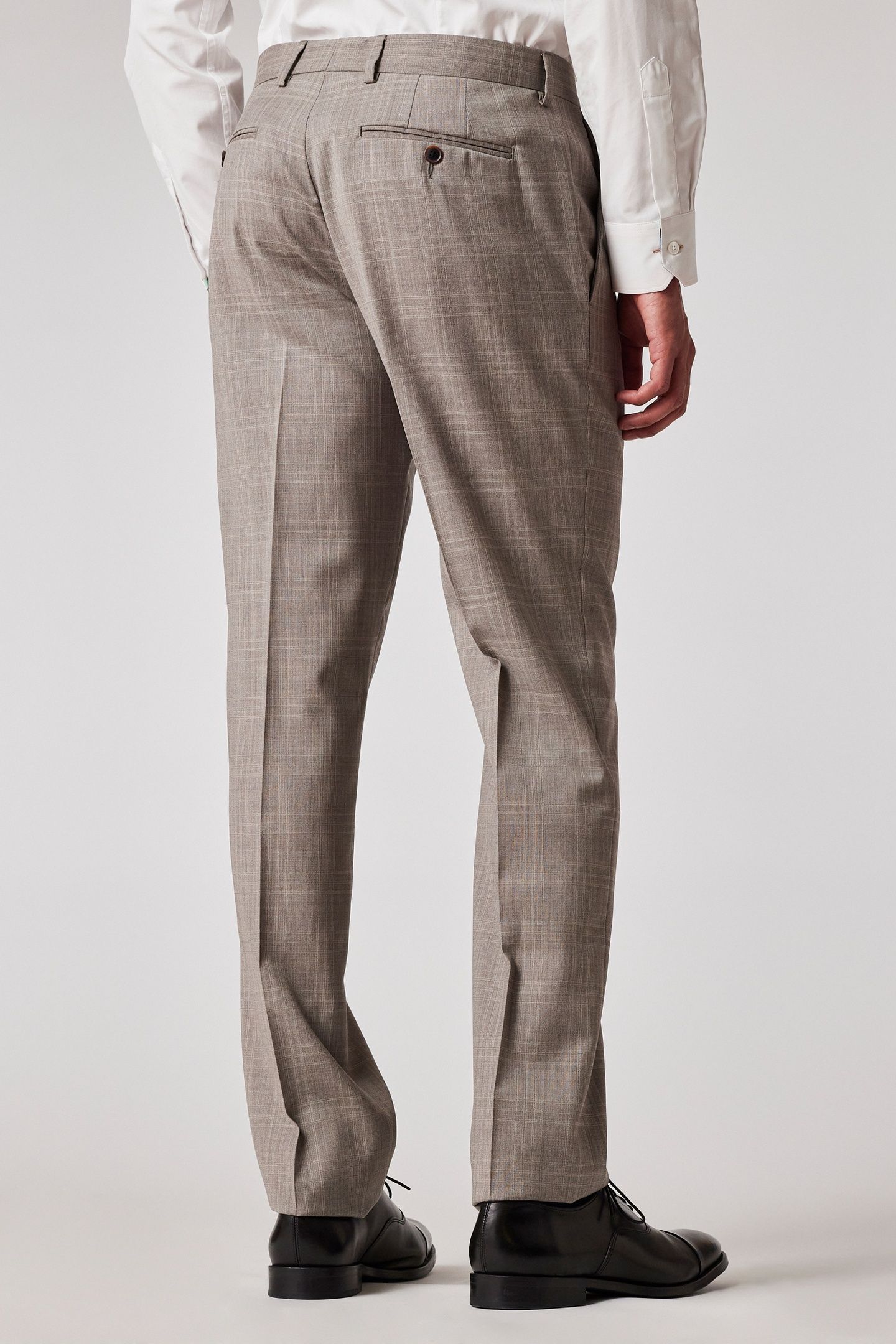 MENS 2 BUTTON SUIT GREY BEIGE 3