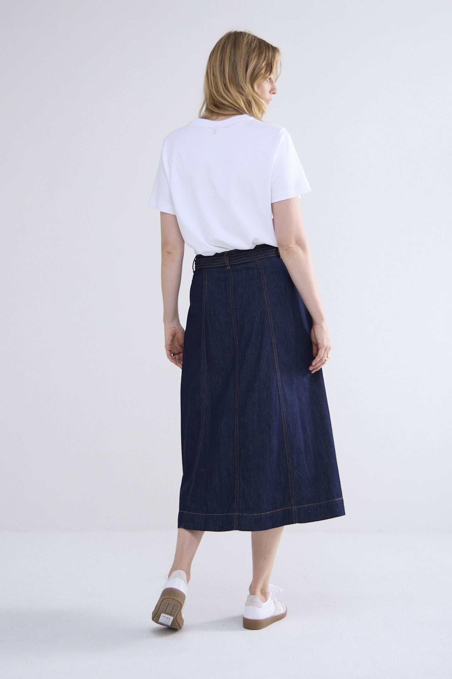 DENIM SKIRT LIGHT COTTON TWILL NIGHT BLUE DENIM 2