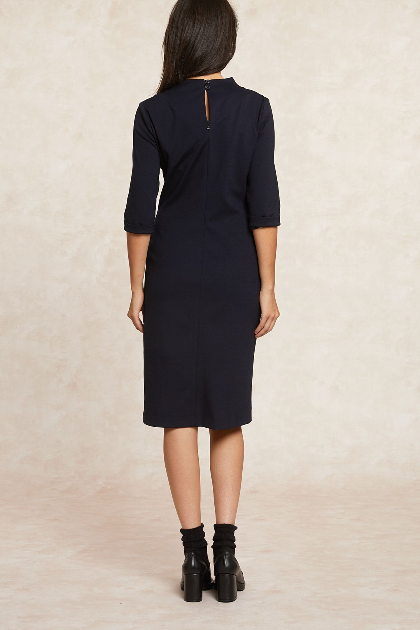 CLASSIC MILANO DRESS ELBOW SLEEVES NAVY BLUE 2