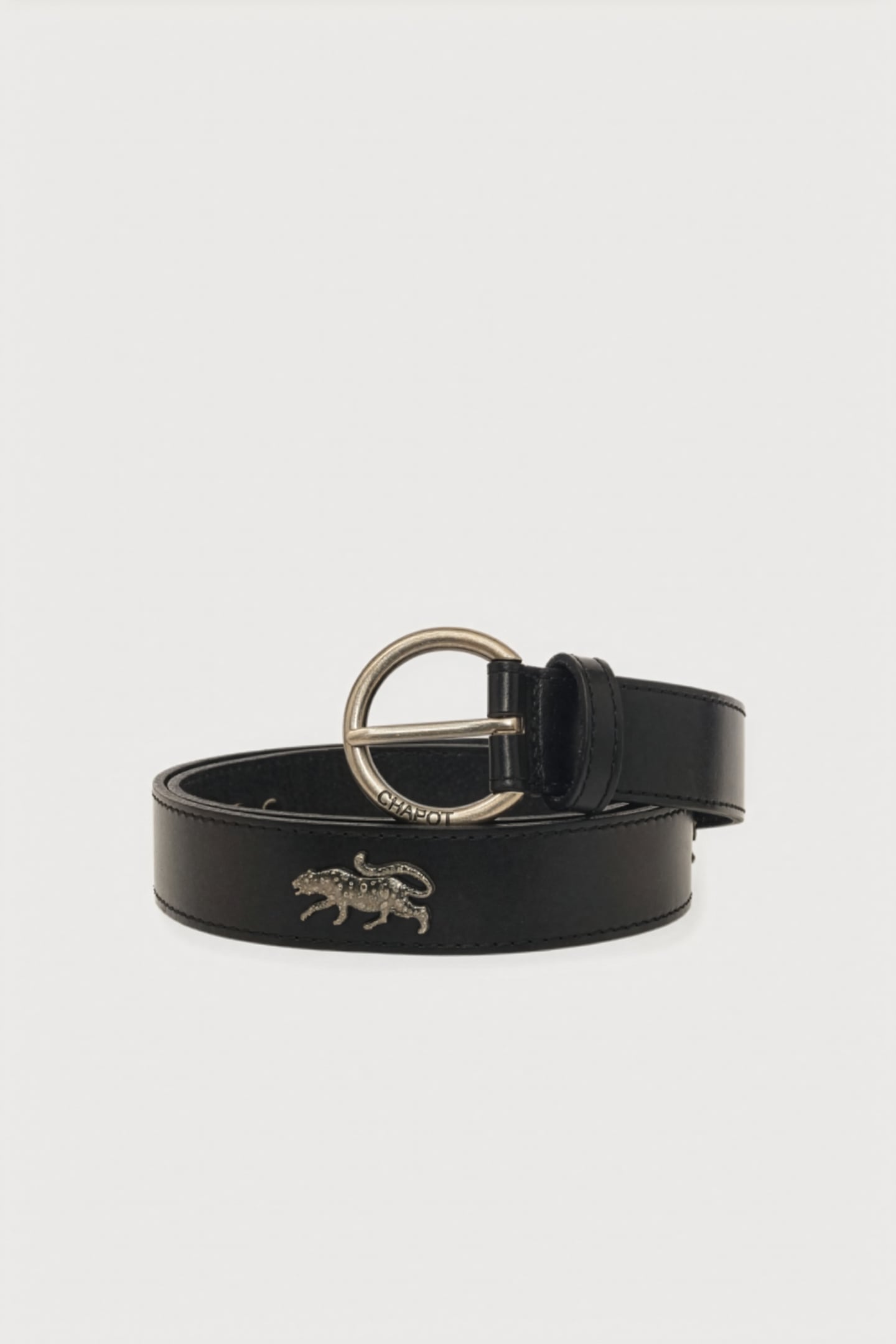 STUDDED LEOPARD BELT BLACK 1
