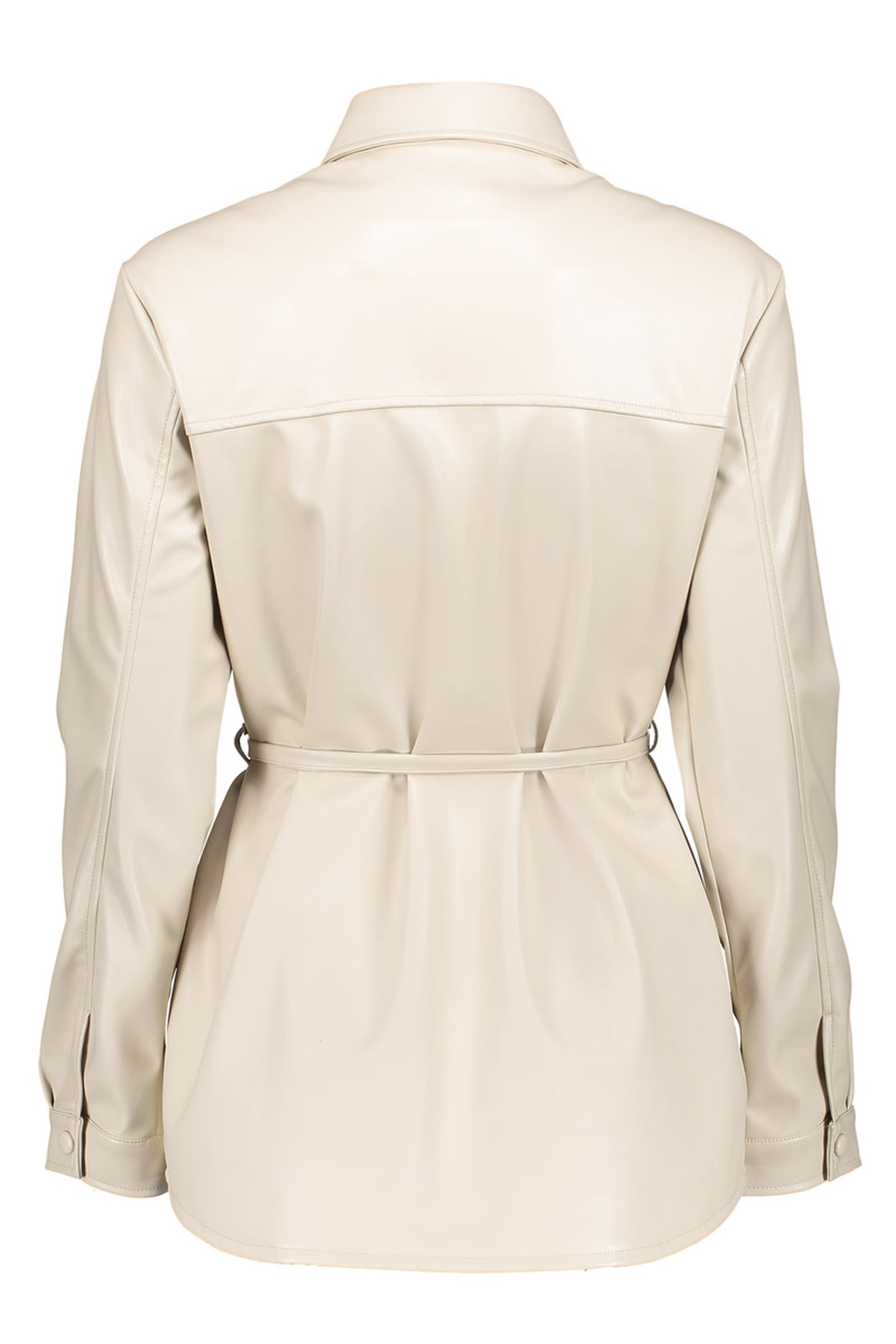 BLOUSE PU & BELT OFF-WHITE 2