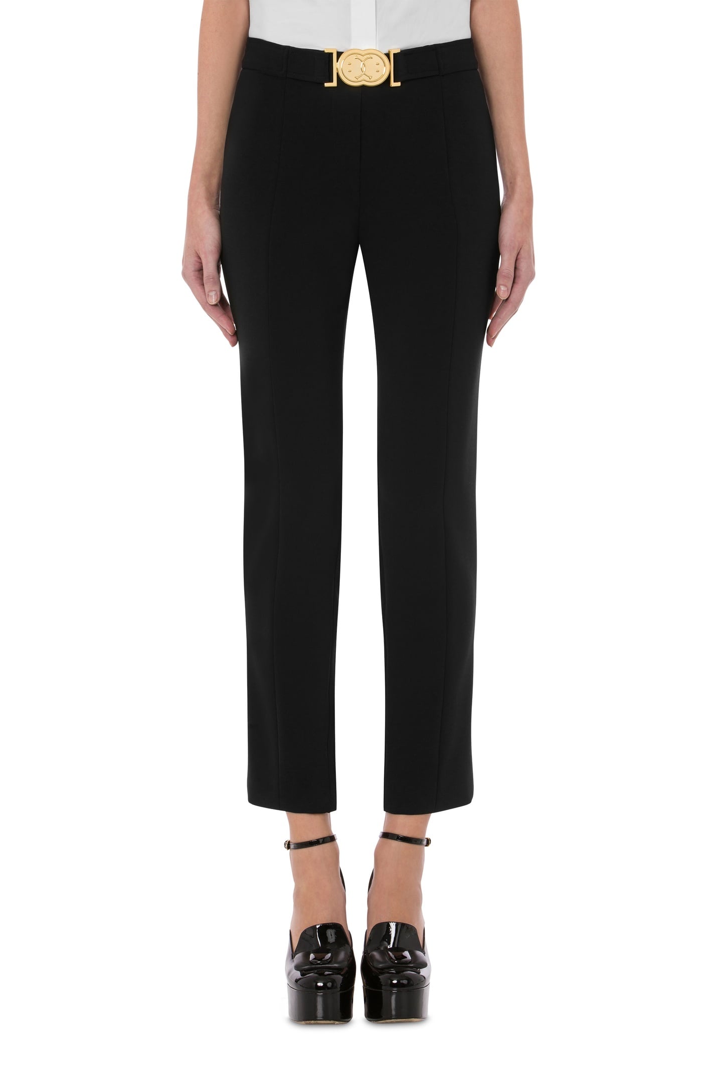 DOUBLE SMILEY® CRÊPE TROUSERS BLACK 1