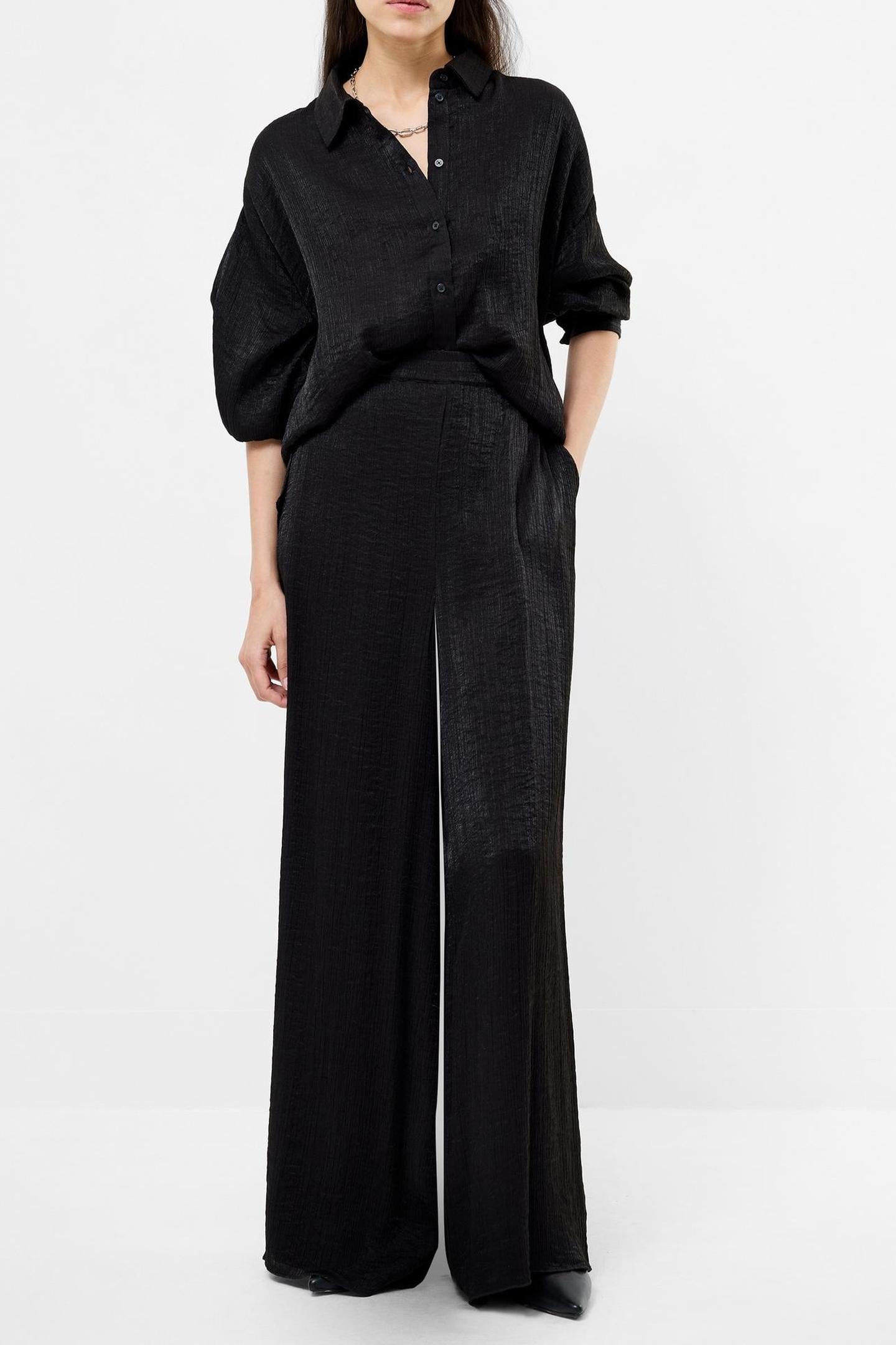TERRY CRINKLE TROUSER BLACK 1