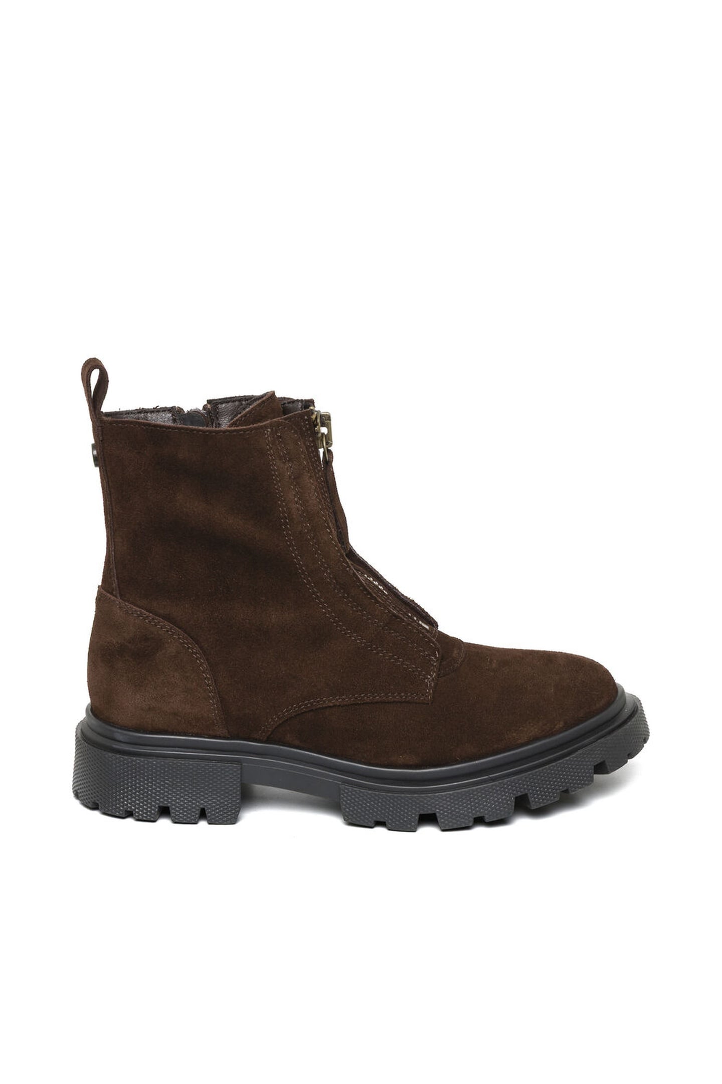 RILANA BOOTIES DARK BROWN SUEDE 1