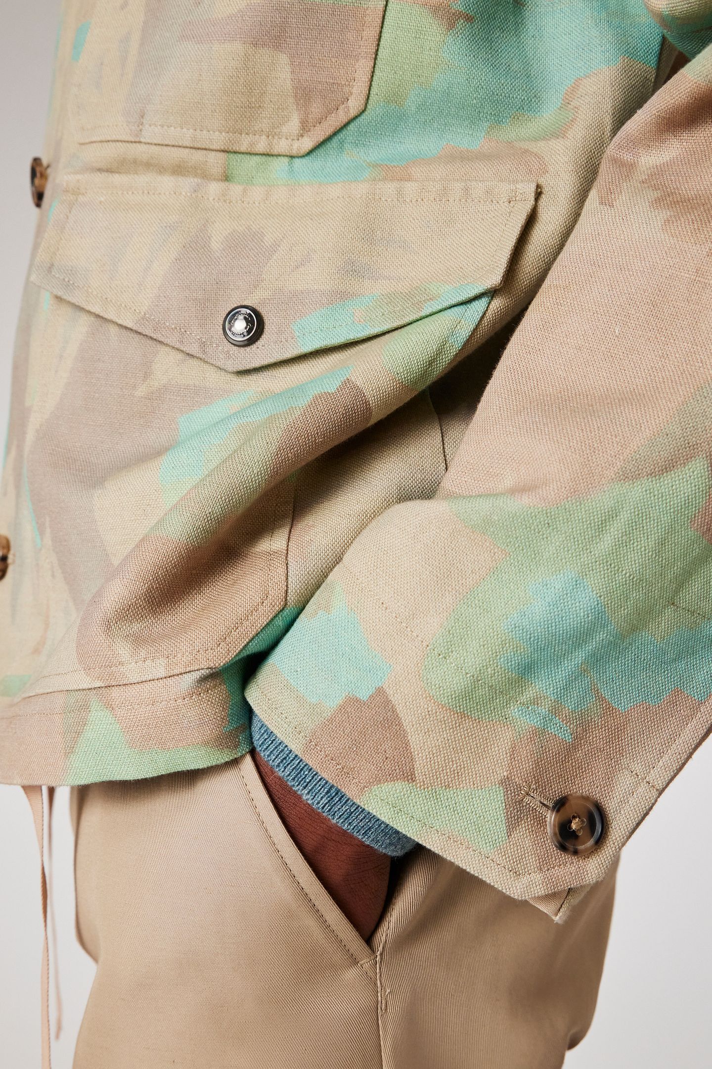 MENS MULTI PKT JACKET LT GREYISH GREEN 10