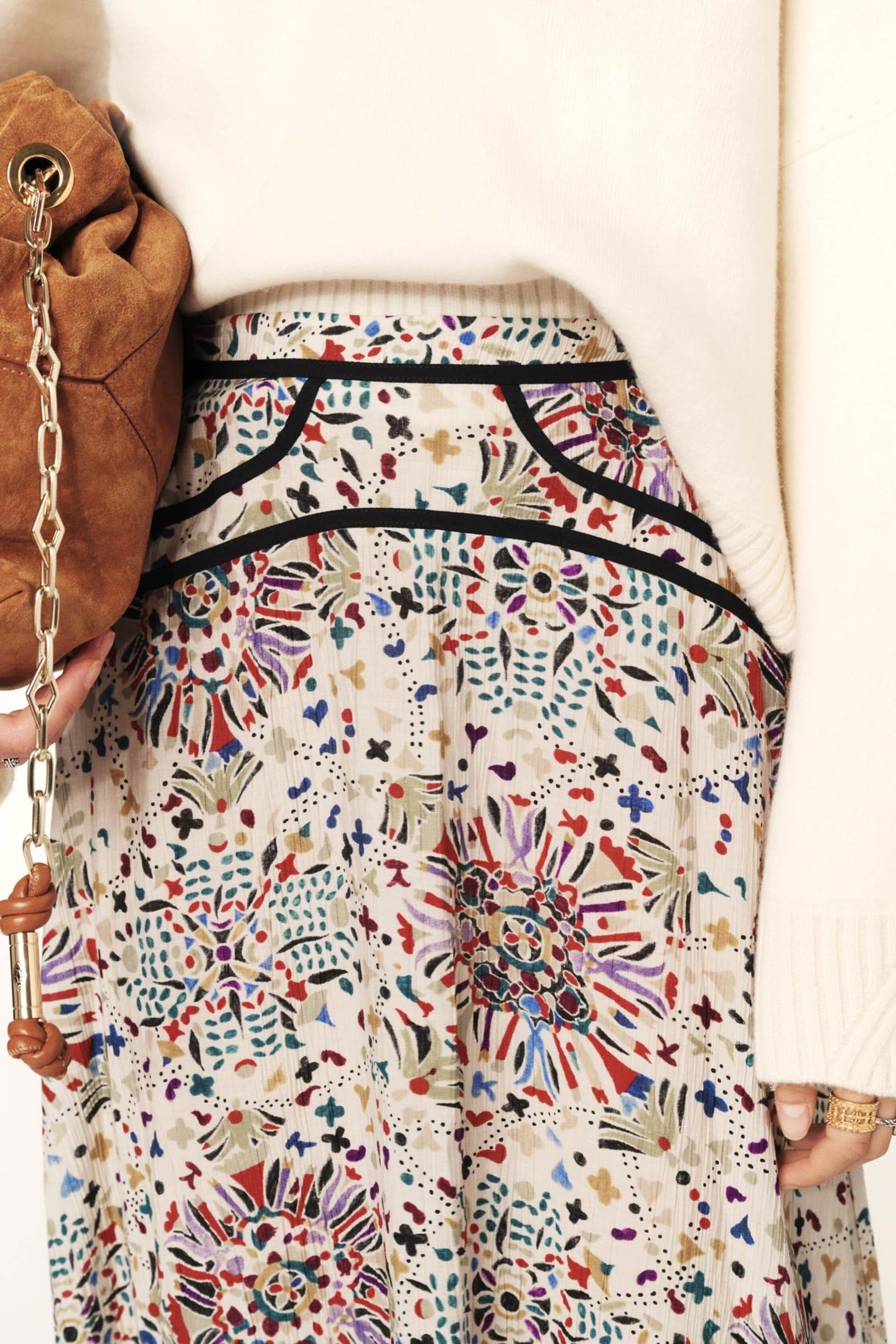 MID-LENGTH SKIRT BEIGE 5