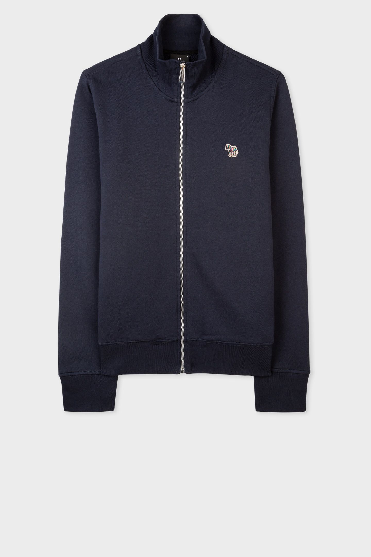 MENS REG FIT ZIP SWEAT ZEBRA VERY DARK NAVY 1