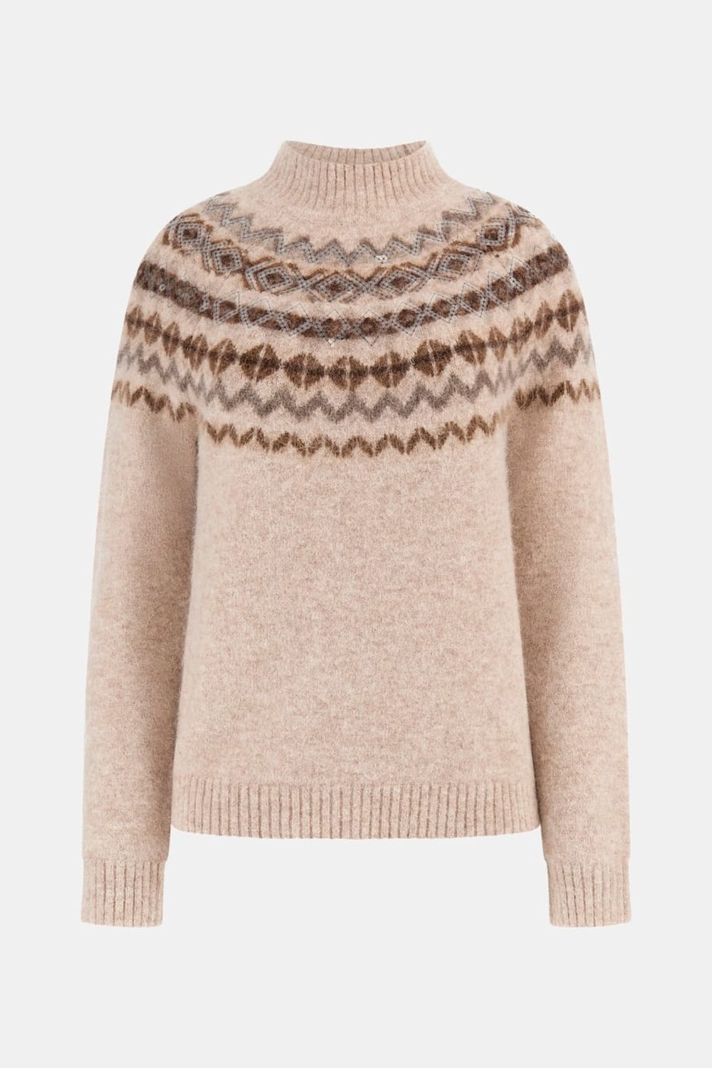 AKILAH LS MOCK NECK VELVET TAUPE HEATHER 4