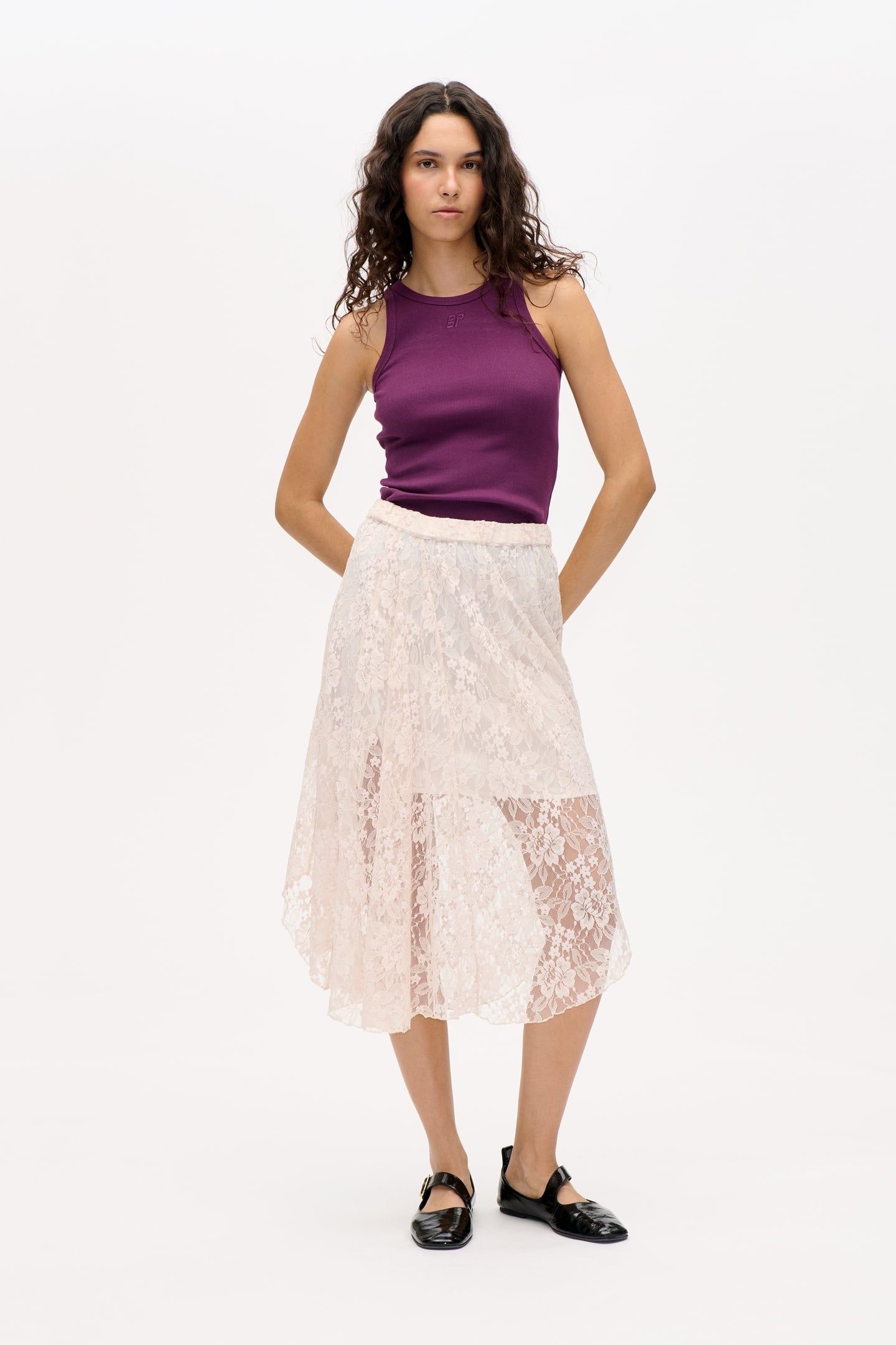 SELMO SKIRT WHITE SAND 2