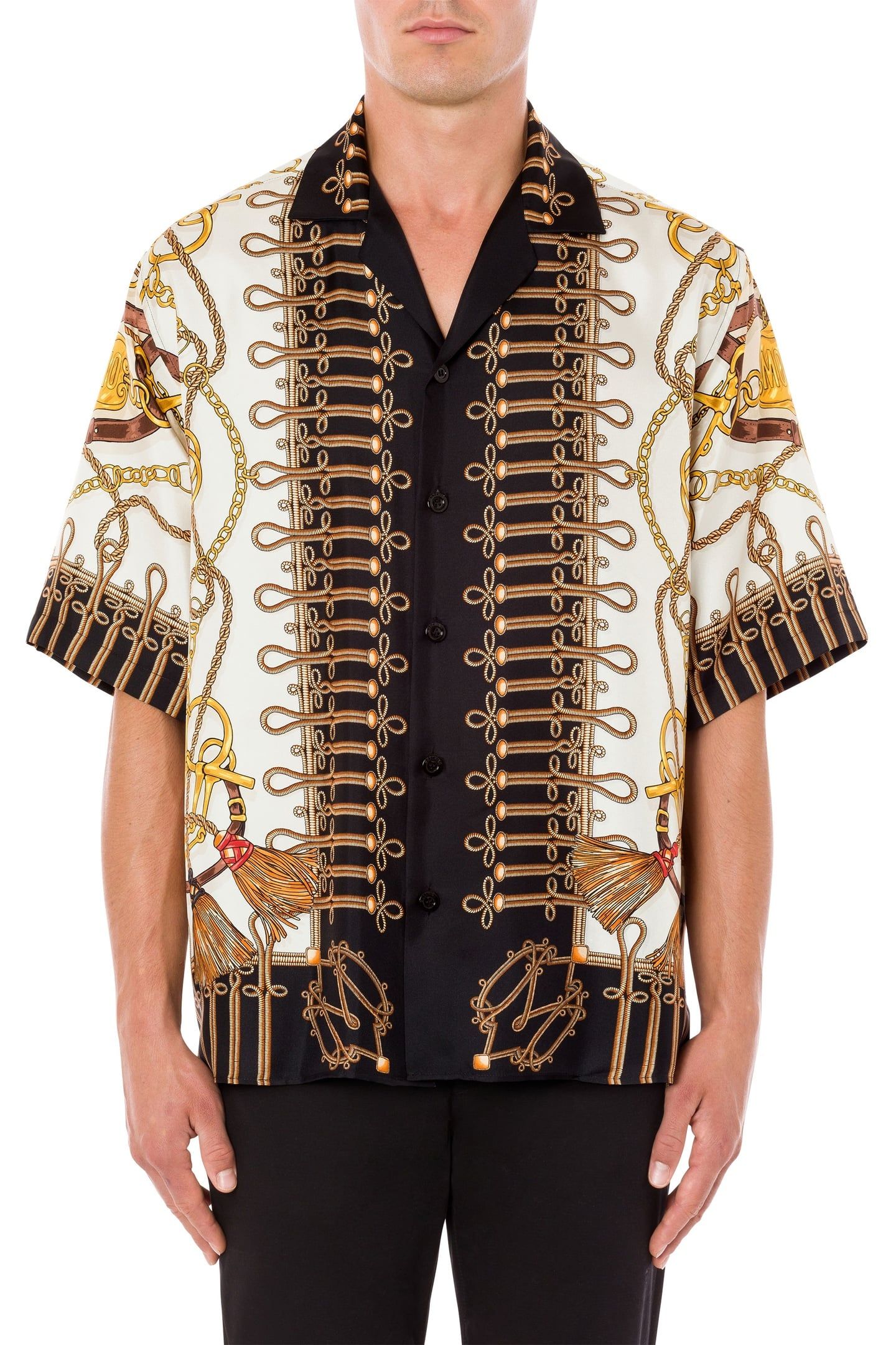 MILITARY TEDDY SCARF TWILL SHIRT WHITE 1