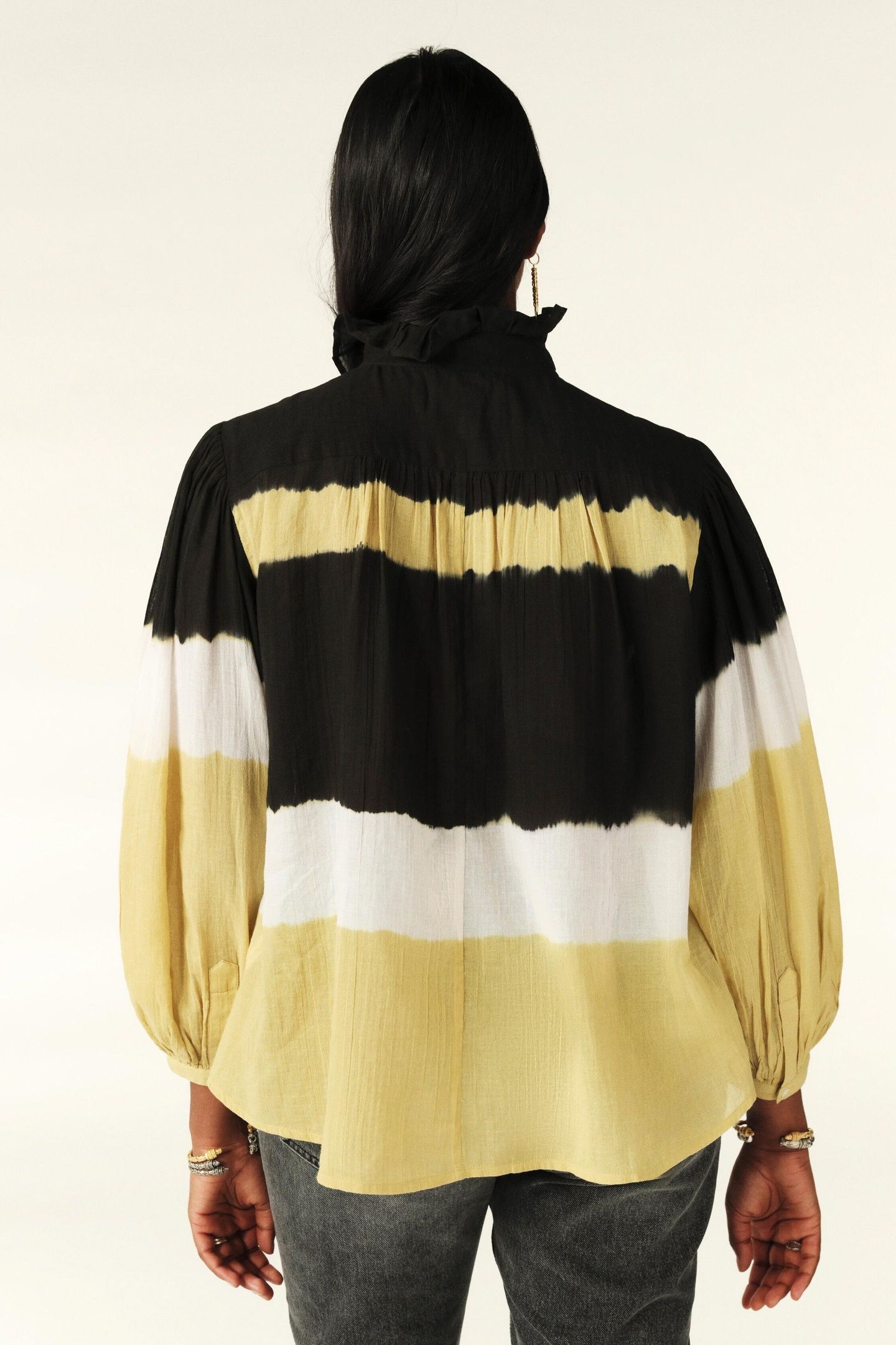 LONG SLEEVES BLOUSE JAUNE 2
