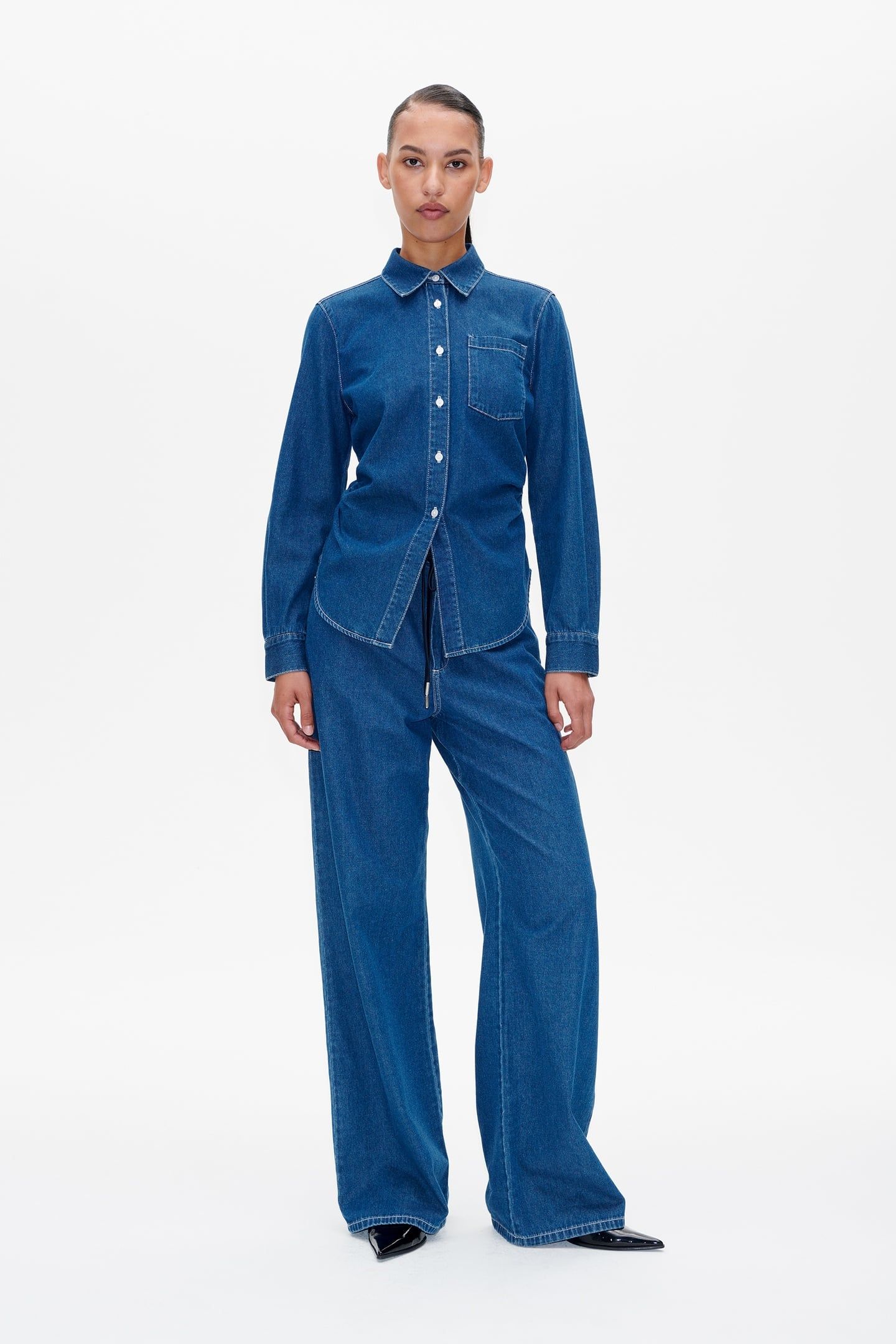 MARIA SHIRT LIGHT WORN DENIM 1
