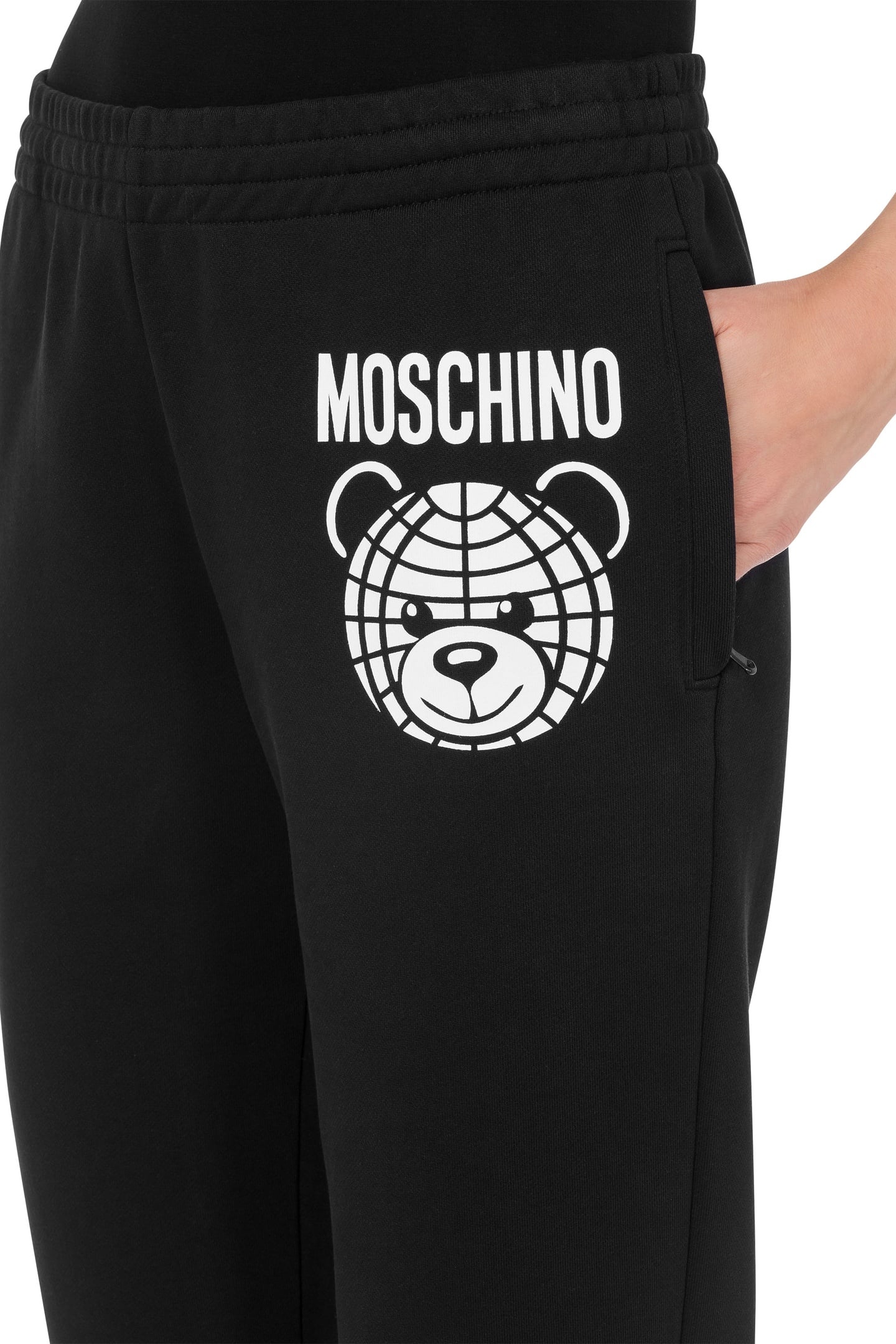 MOSCHINO TEDDY BEAR ORGANIC FLEECE JOGGING BLACK 4